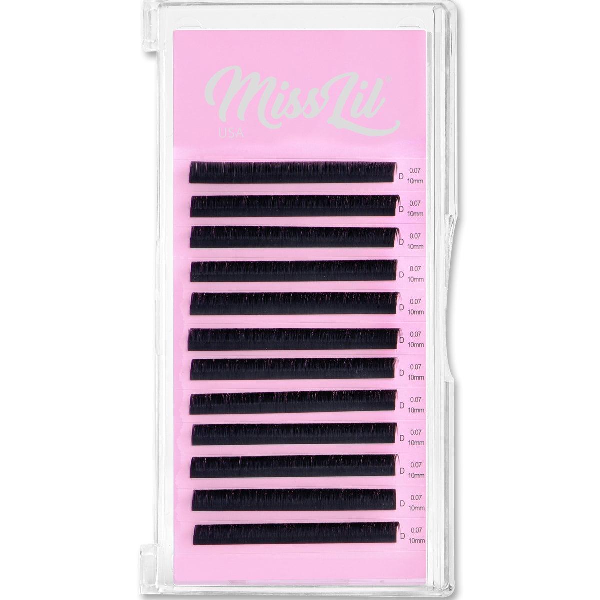 0.07 10mm D Curl Lash Extensions - Miss Lil USA Wholesale