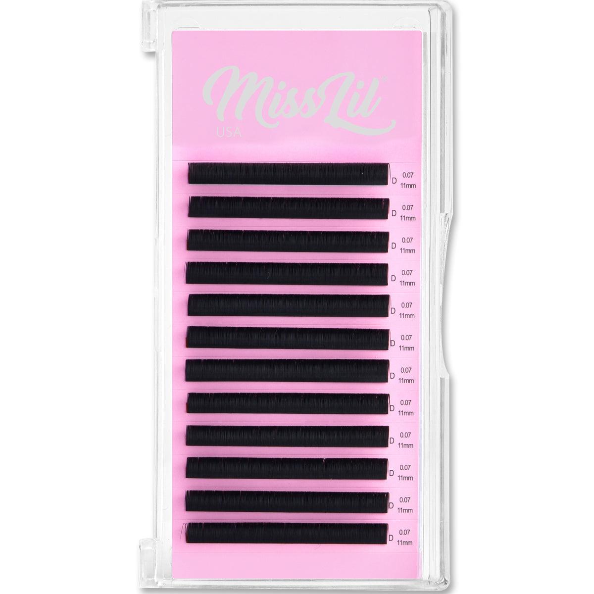 0.07 11mm D Curl Lash Extensions - Miss Lil USA Wholesale
