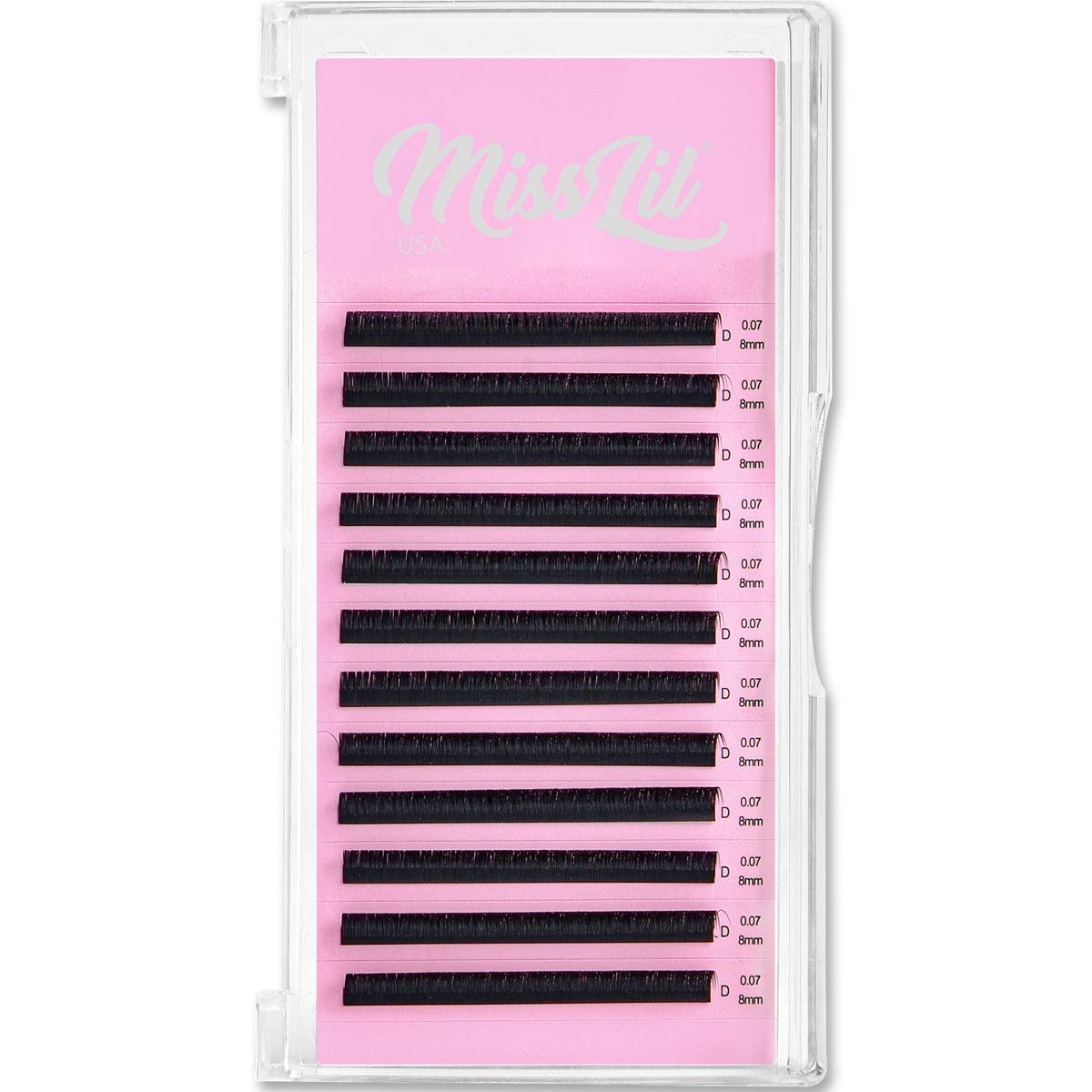 0.07 8mm D Curl Lash Extensions - Miss Lil USA Wholesale