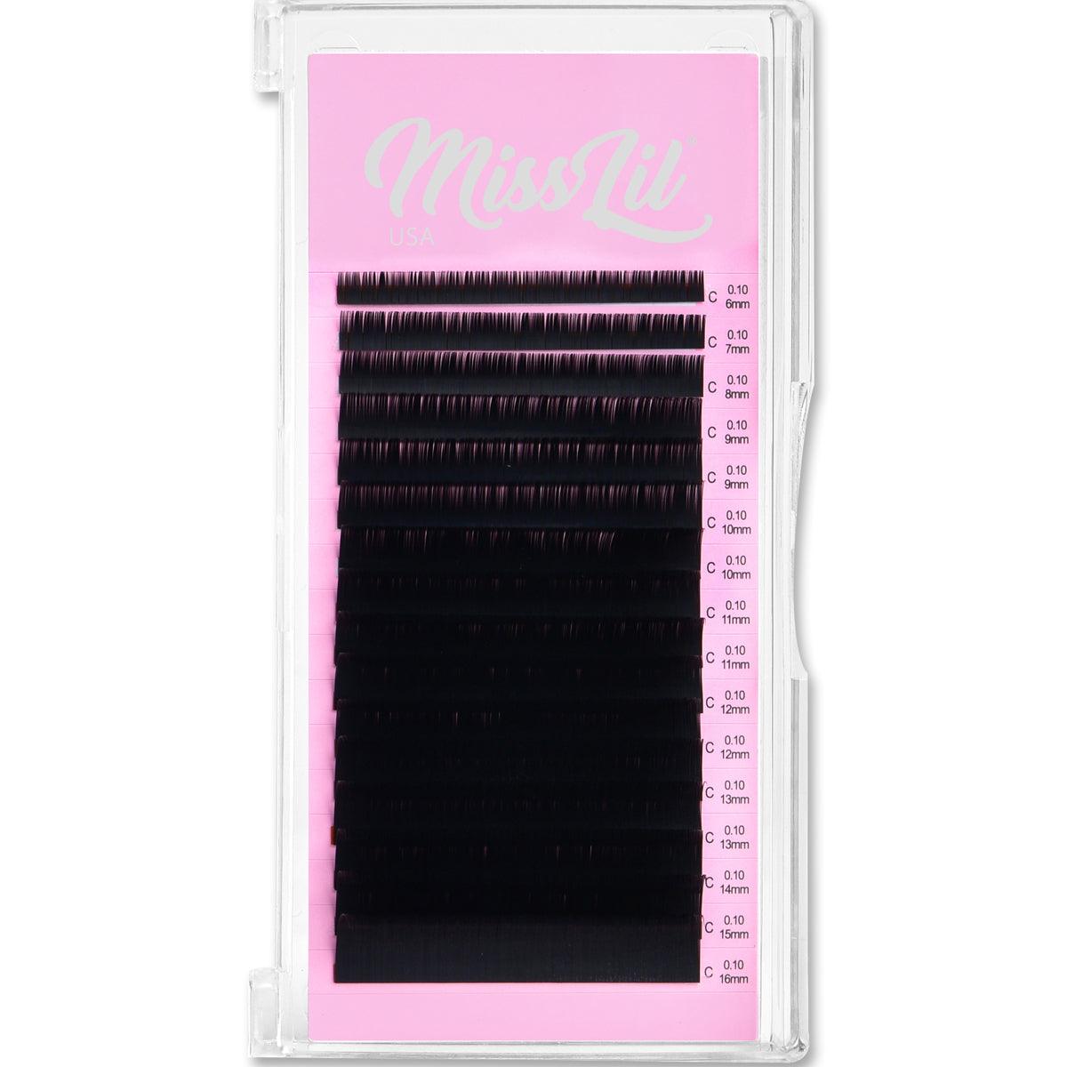 0.1 C Curl Lash Extensions (Mixed Tray) - Miss Lil USA Wholesale