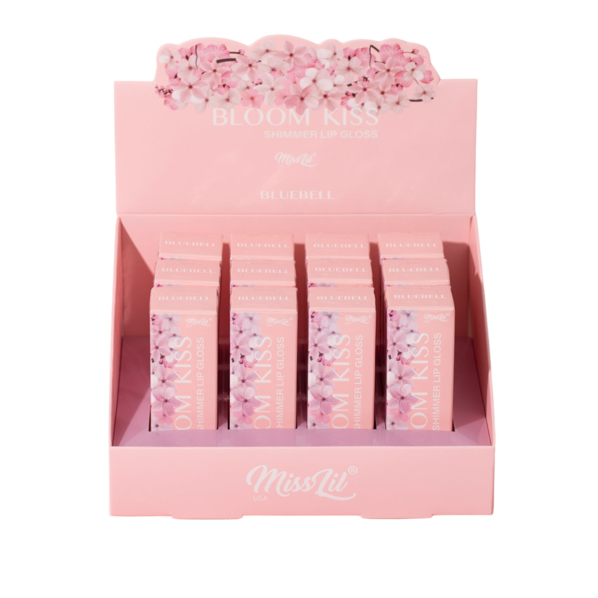 BLOOM KISS SHIMMER LIP GLOSS- BLUEBELL (12 PCS)