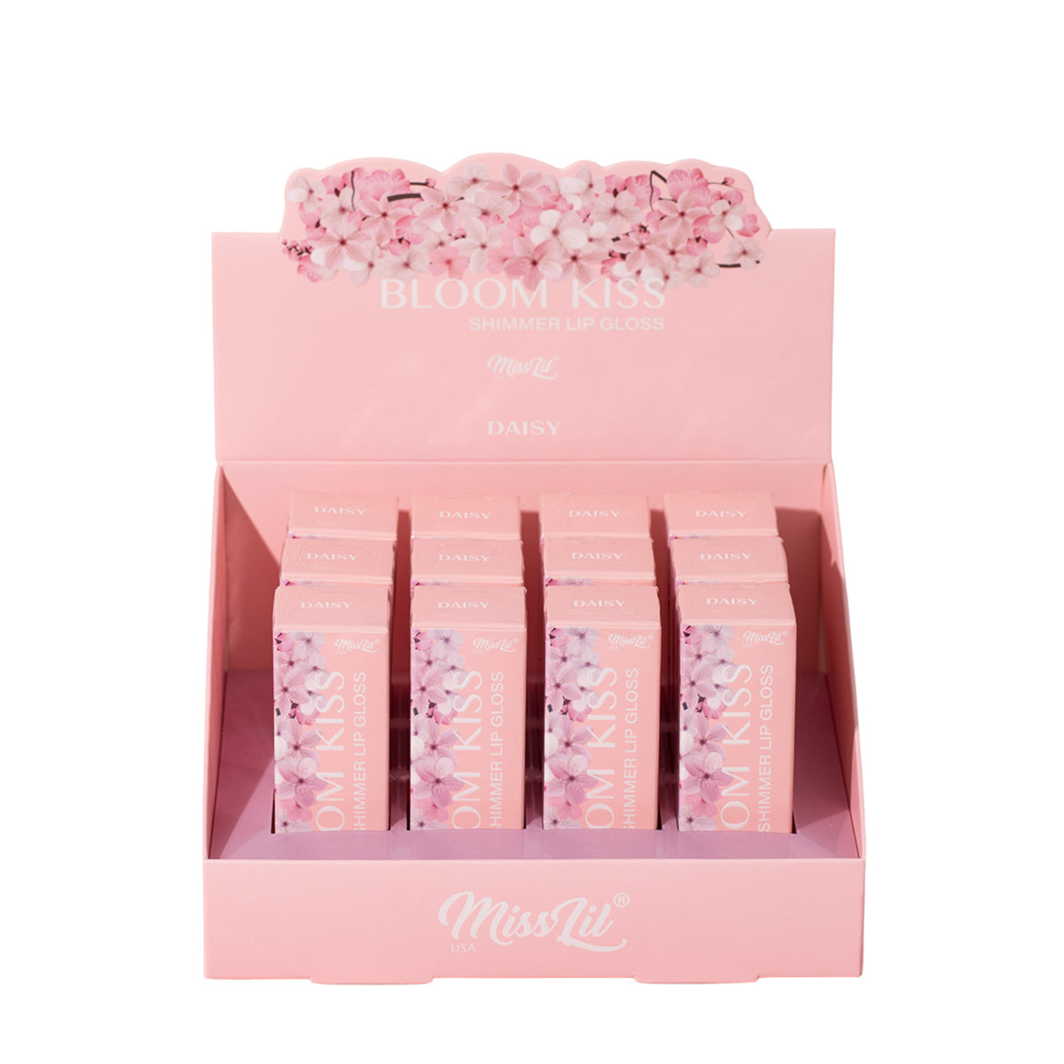 BLOOM KISS SHIMMER LIP GLOSS- Daisy (12 PCS)