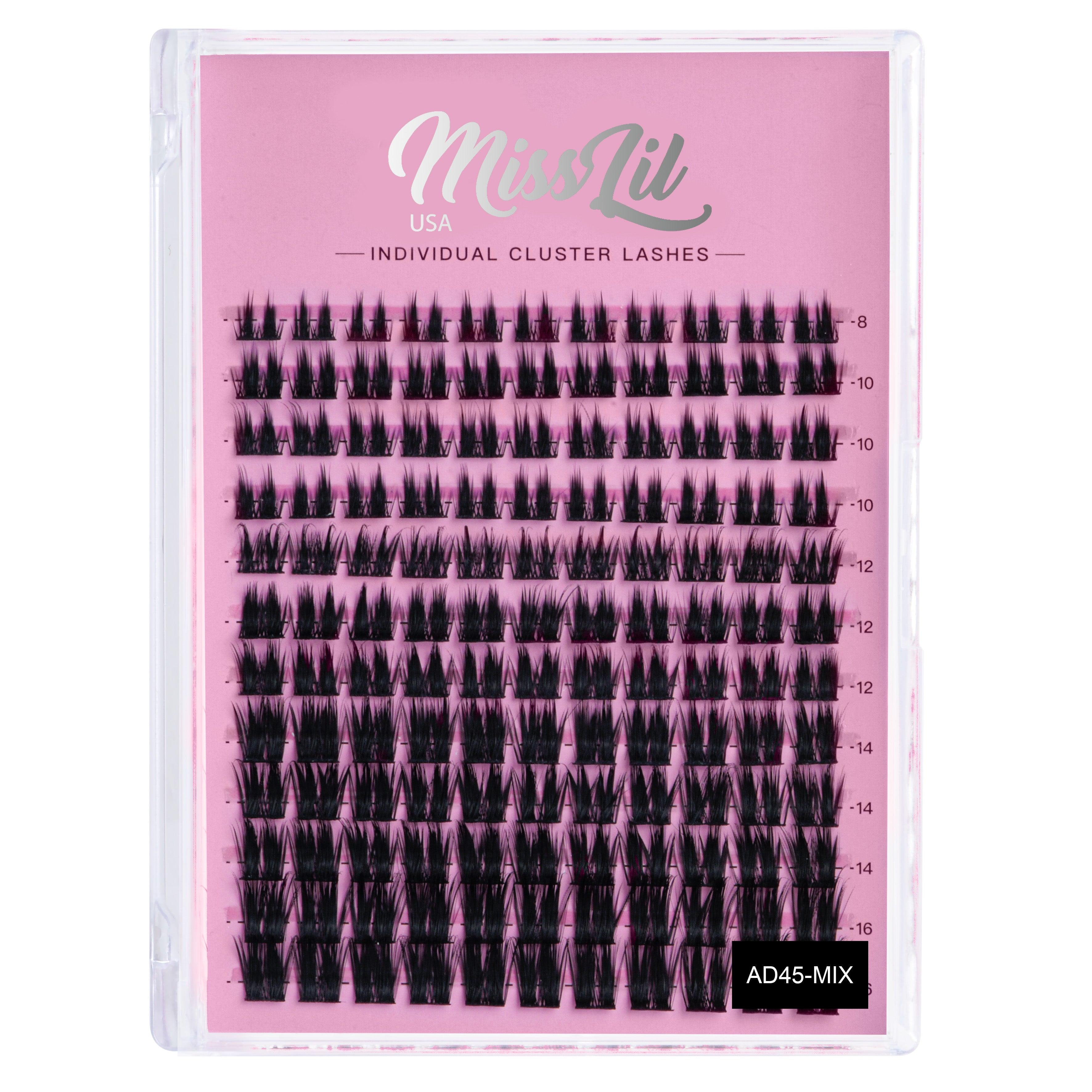 DIY Cluster lash extensions AD-45 (Large Mixed Tray) - Miss Lil USA Wholesale