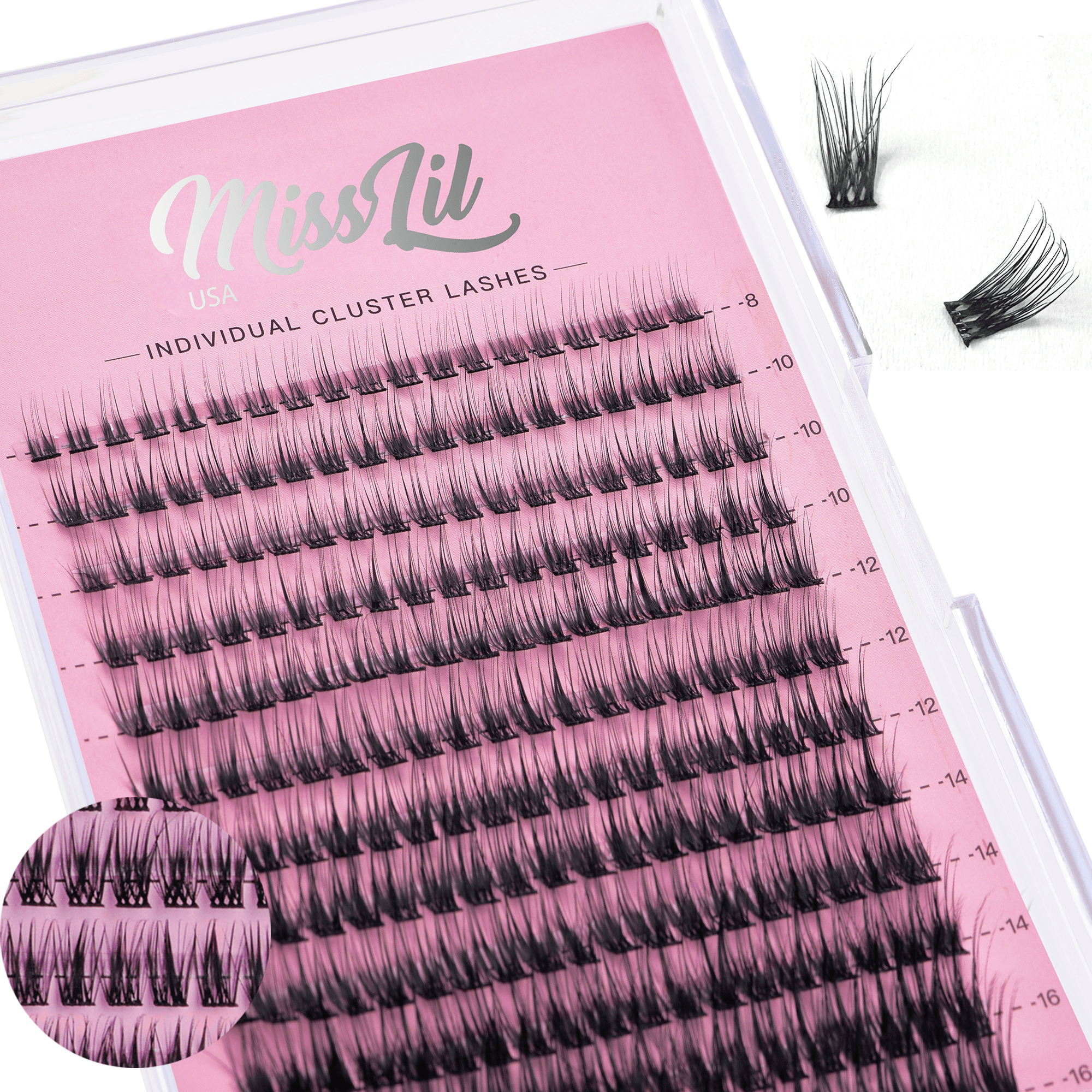 DIY Cluster Eyelashes AD-07 (Large Mixed Tray) - Miss Lil USA Wholesale