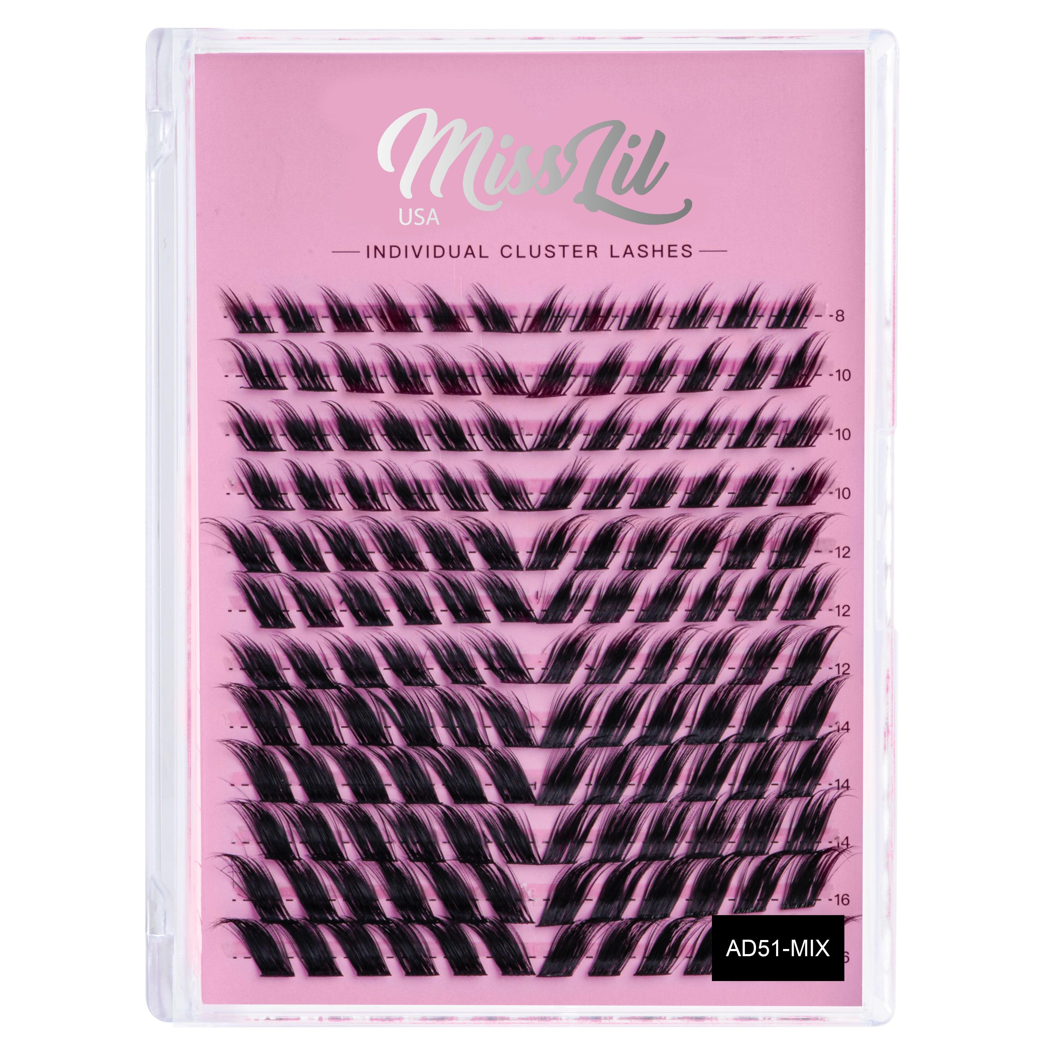 DIY Individual Cluster lashes AD-51 (Large Mixed Tray) - Miss Lil USA Wholesale