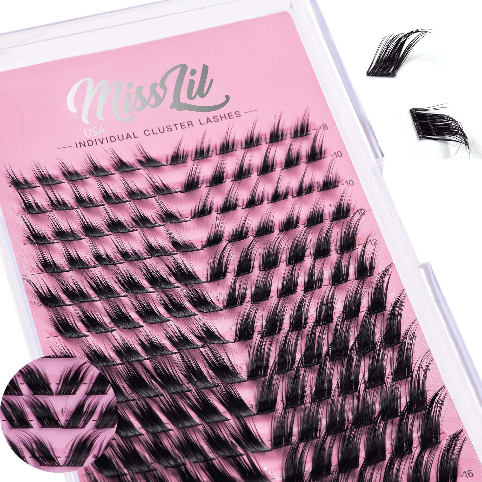 DIY Individual Cluster lashes AD-51 (Mixed Tray) - Miss Lil USA Wholesale