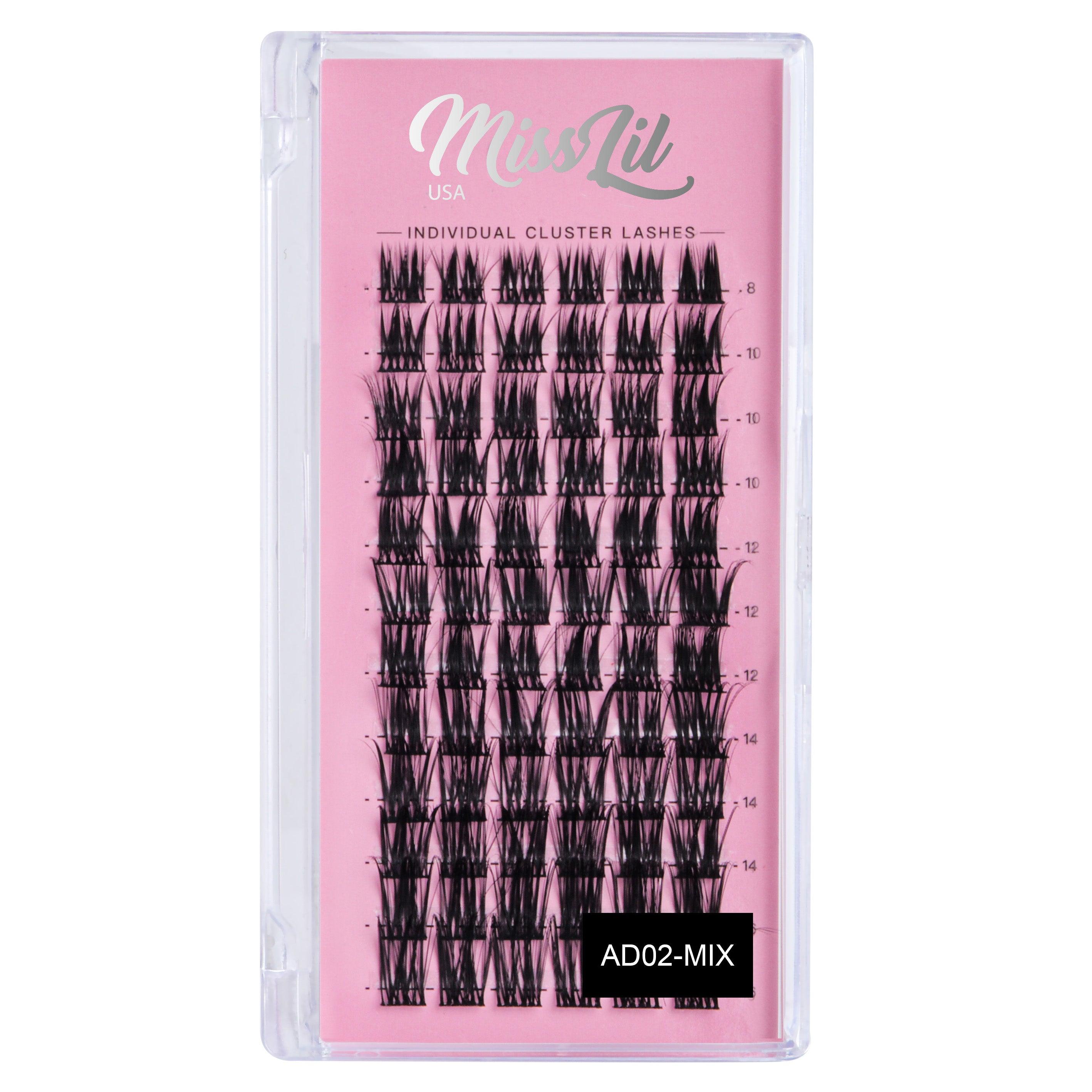 DIY Individual Cluster Lashes AD-02 MIX tray Small - Miss Lil USA Wholesale