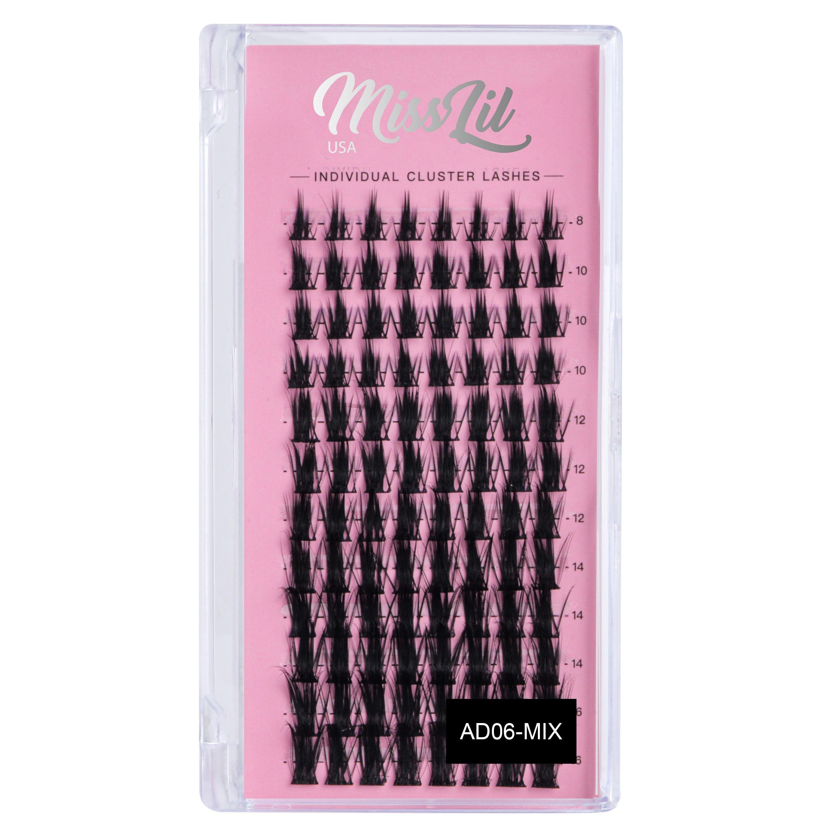 DIY Individual Cluster Lashes AD-06 Small MIX tray - Miss Lil USA Wholesale
