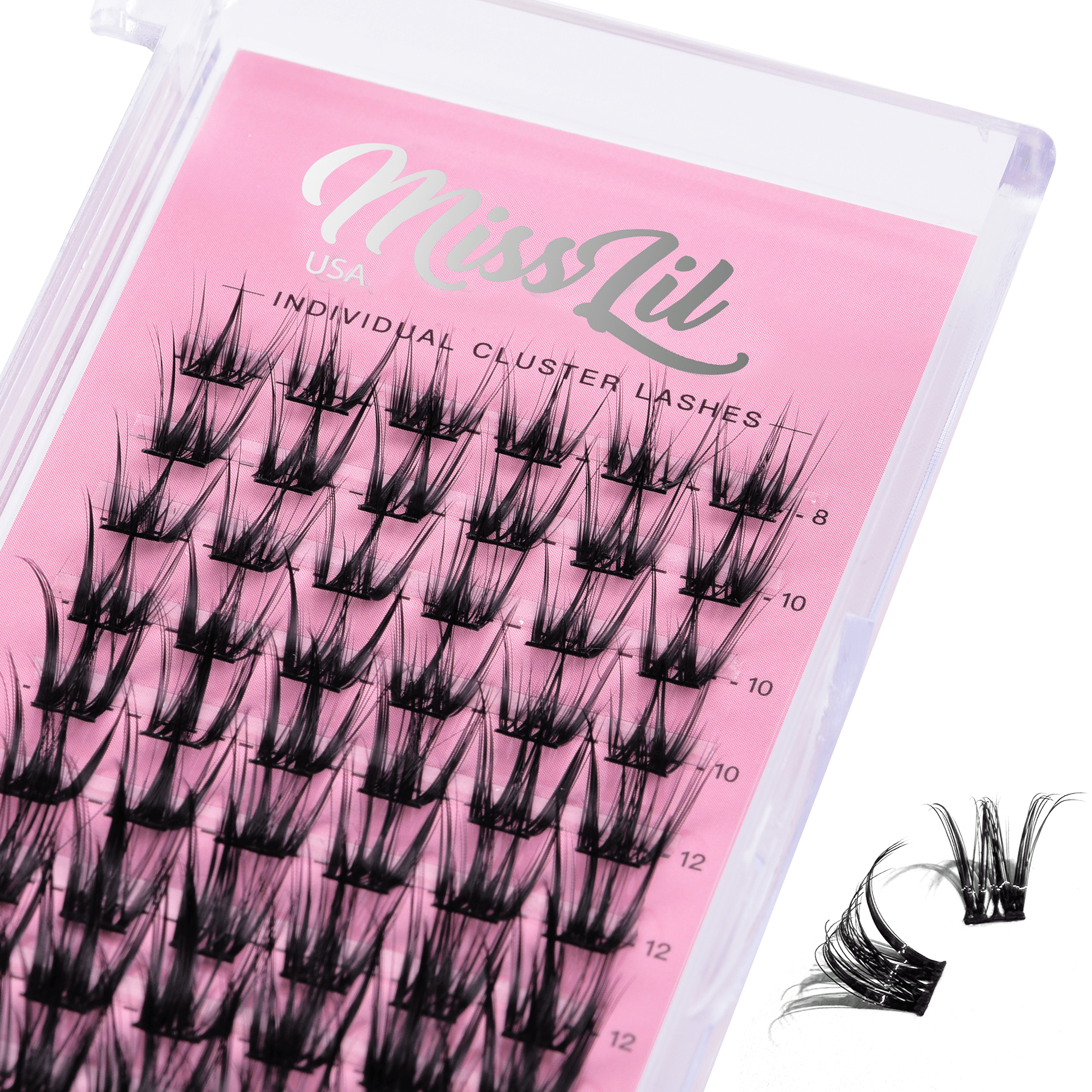 Individual Cluster lashes AD-23 Small MIX Tray - Miss Lil USA Wholesale