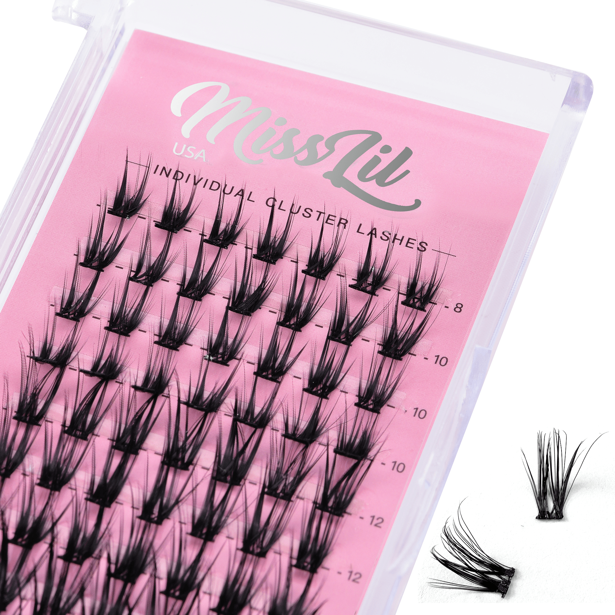 DIY Cluster eyelash extensions AD-32 Small MIX- Miss Lil USA Wholesale