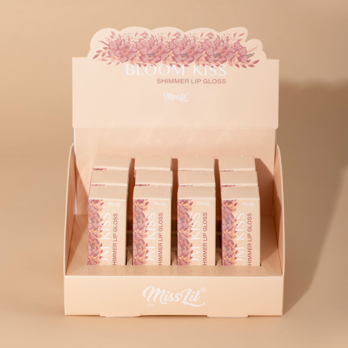 BLOOM KISS SHIMMER LIP GLOSS- DARLING (Set of 12)