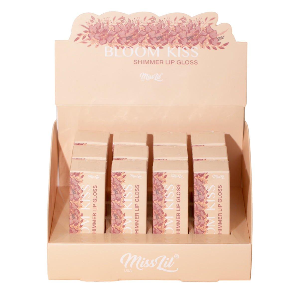 BLOOM KISS SHIMMER LIP GLOSS- DARLING (Set of 12)