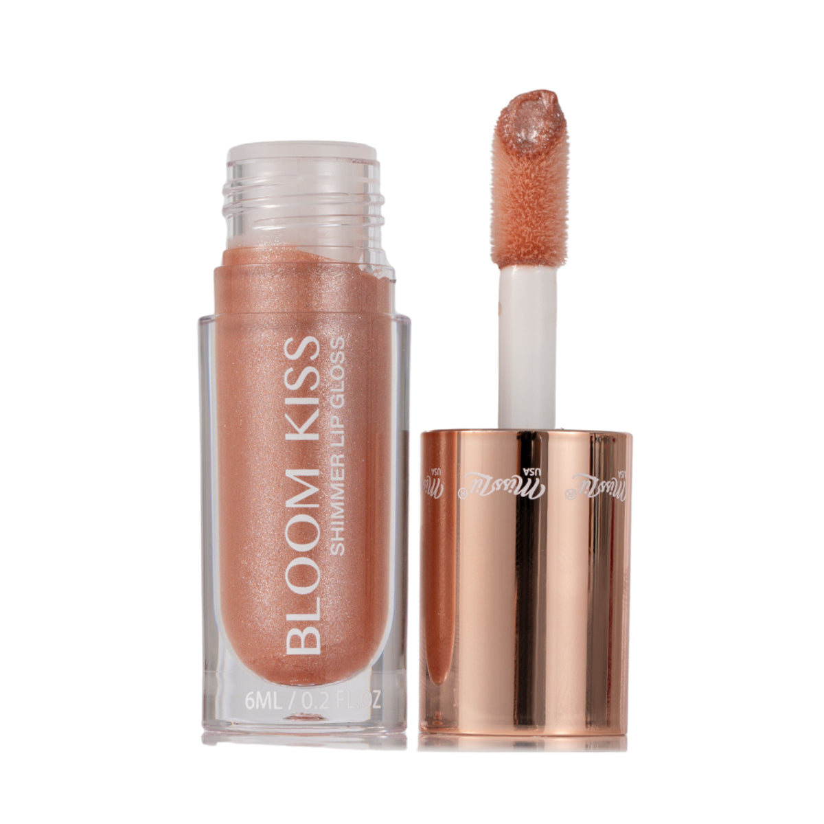 BLOOM KISS SHIMMER LIP GLOSS- GLAMING GOLD (Set of 72)