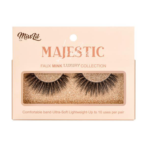 1-Pair Lashes-Majestic Collection #1 (Pack of 12) - Miss Lil USA Wholesale