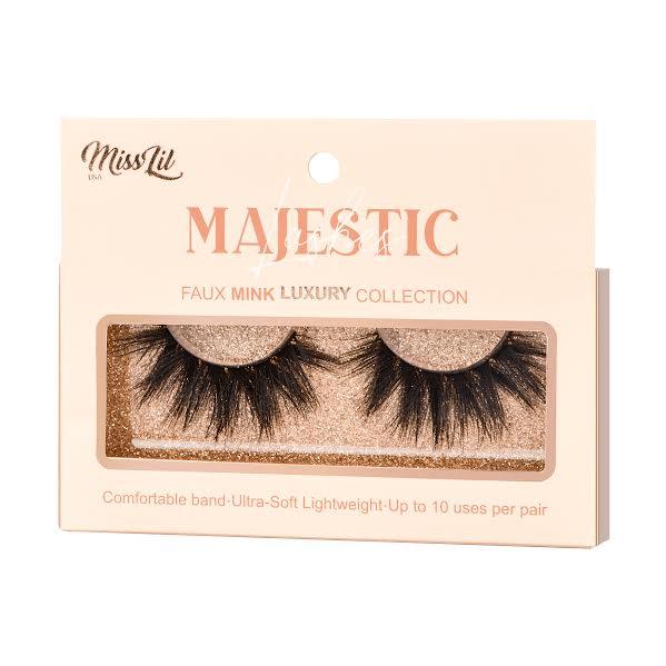 1-Pair Lashes-Majestic Collection #2 (Pack of 12) - Miss Lil USA Wholesale