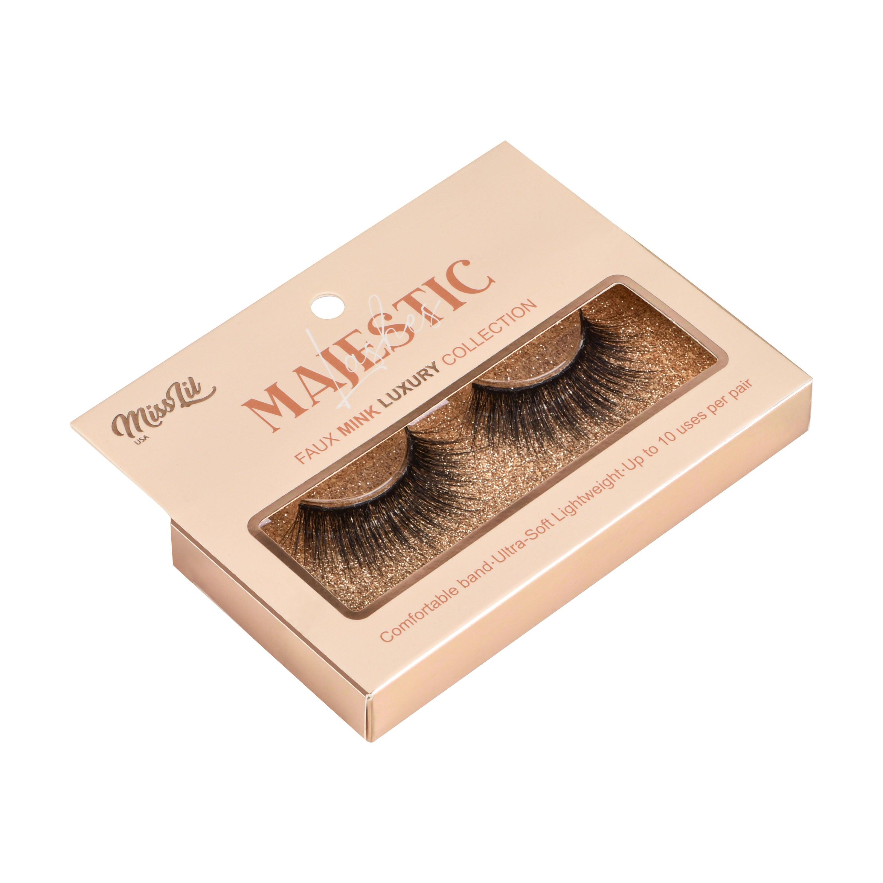 1 Pair Lashes-Majestic Collection #4 (Pack of 12) - Miss Lil USA Wholesale