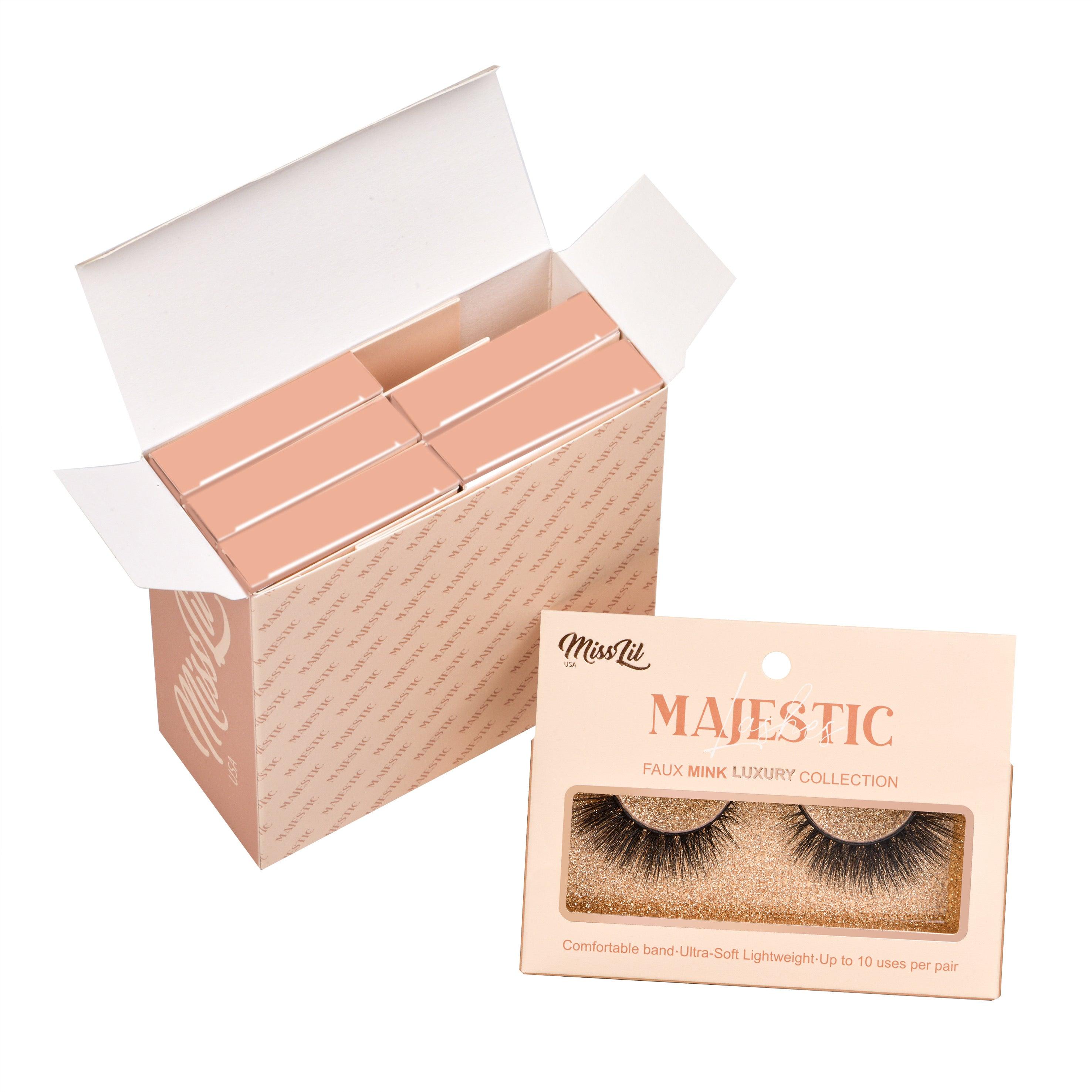 1-Pair Lashes-Majestic Collection #5 (Pack of 12) - Miss Lil USA Wholesale