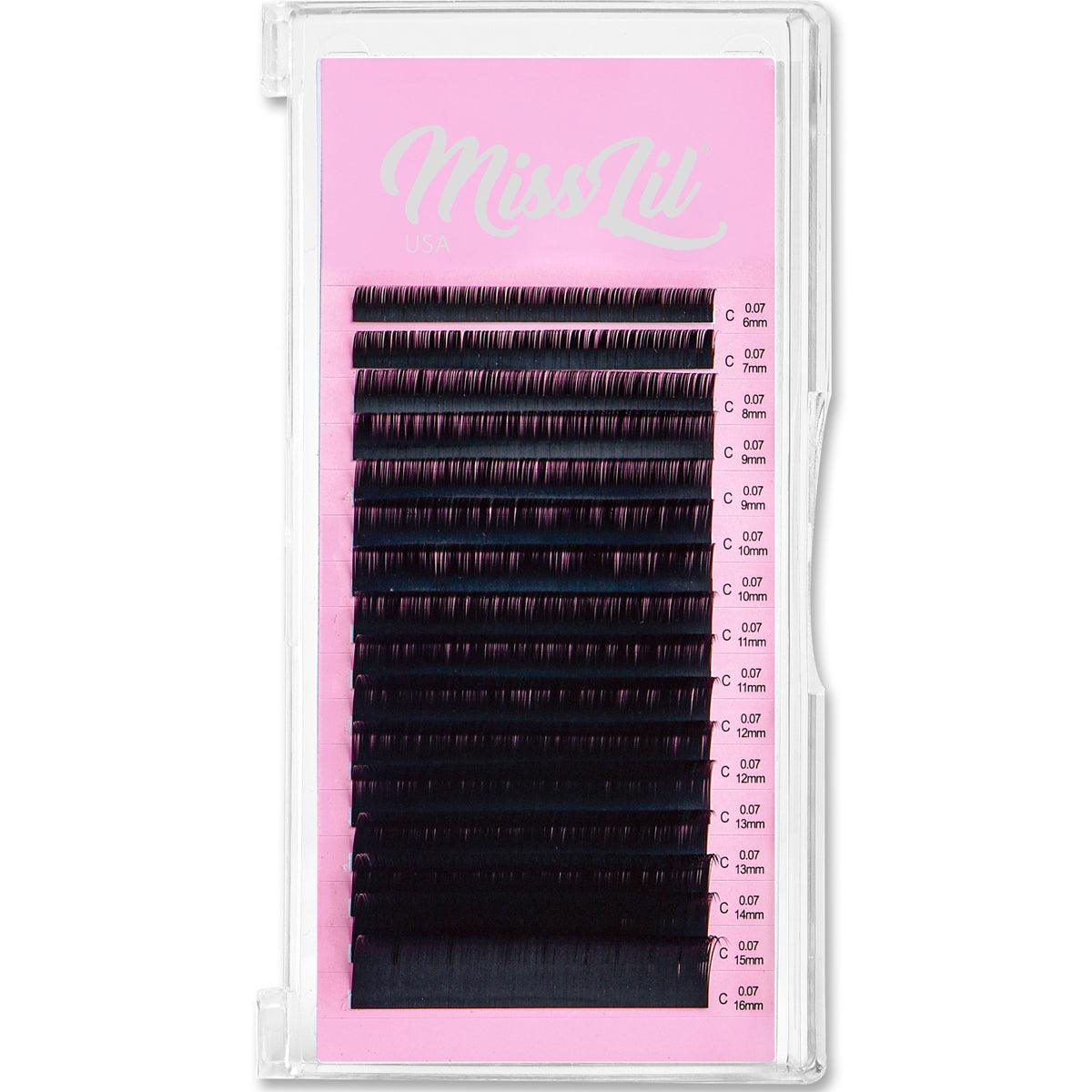 0.07 C Curl Lash Extensions (Mixed Tray) - Miss Lil USA Wholesale