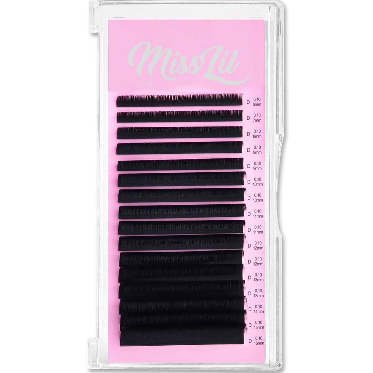 0.1 D Curl Lash Extensions (Mixed Tray) - Miss Lil USA Wholesale