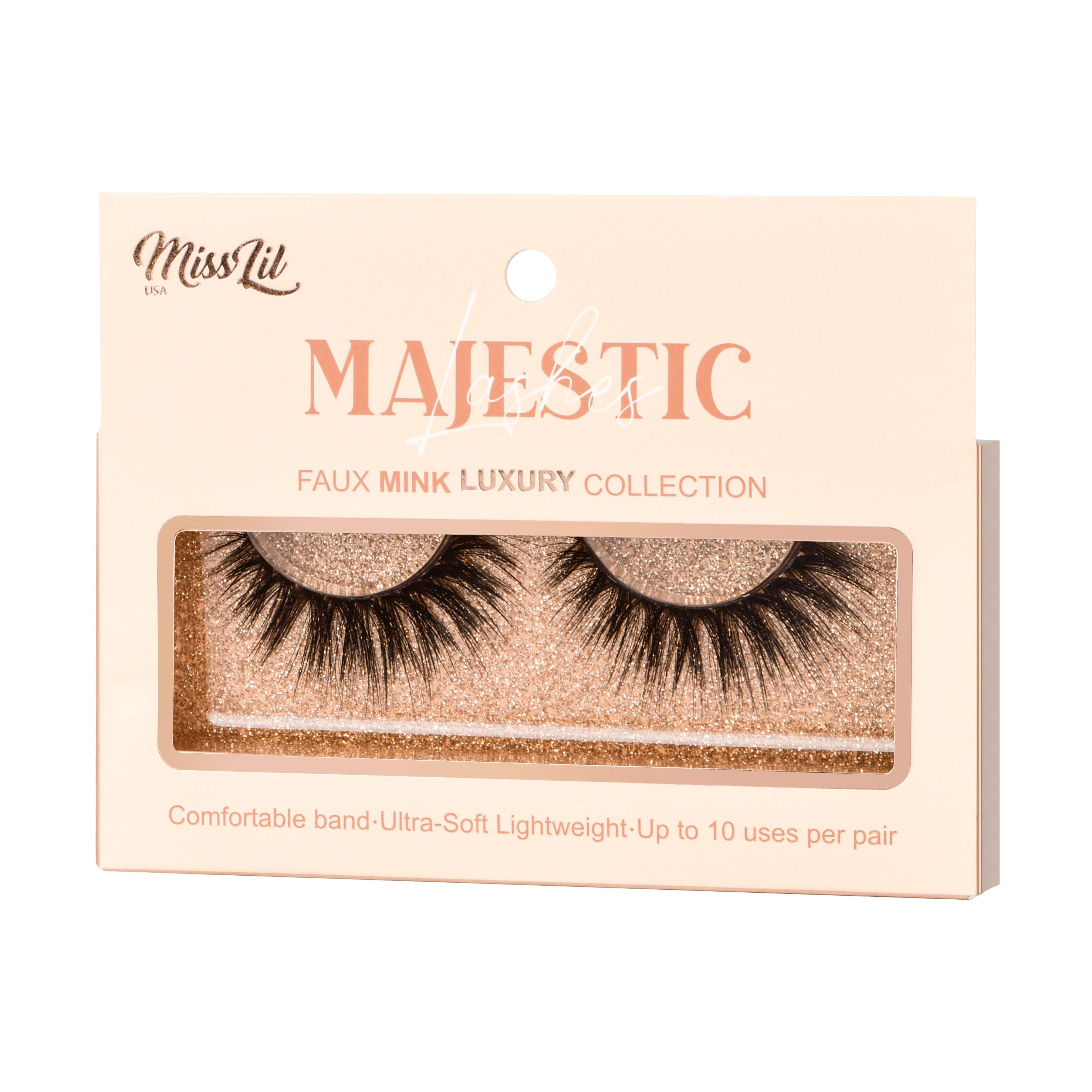 1 Pair Lashes-Majestic Collection #13 (Pack of 12) - Miss Lil USA Wholesale