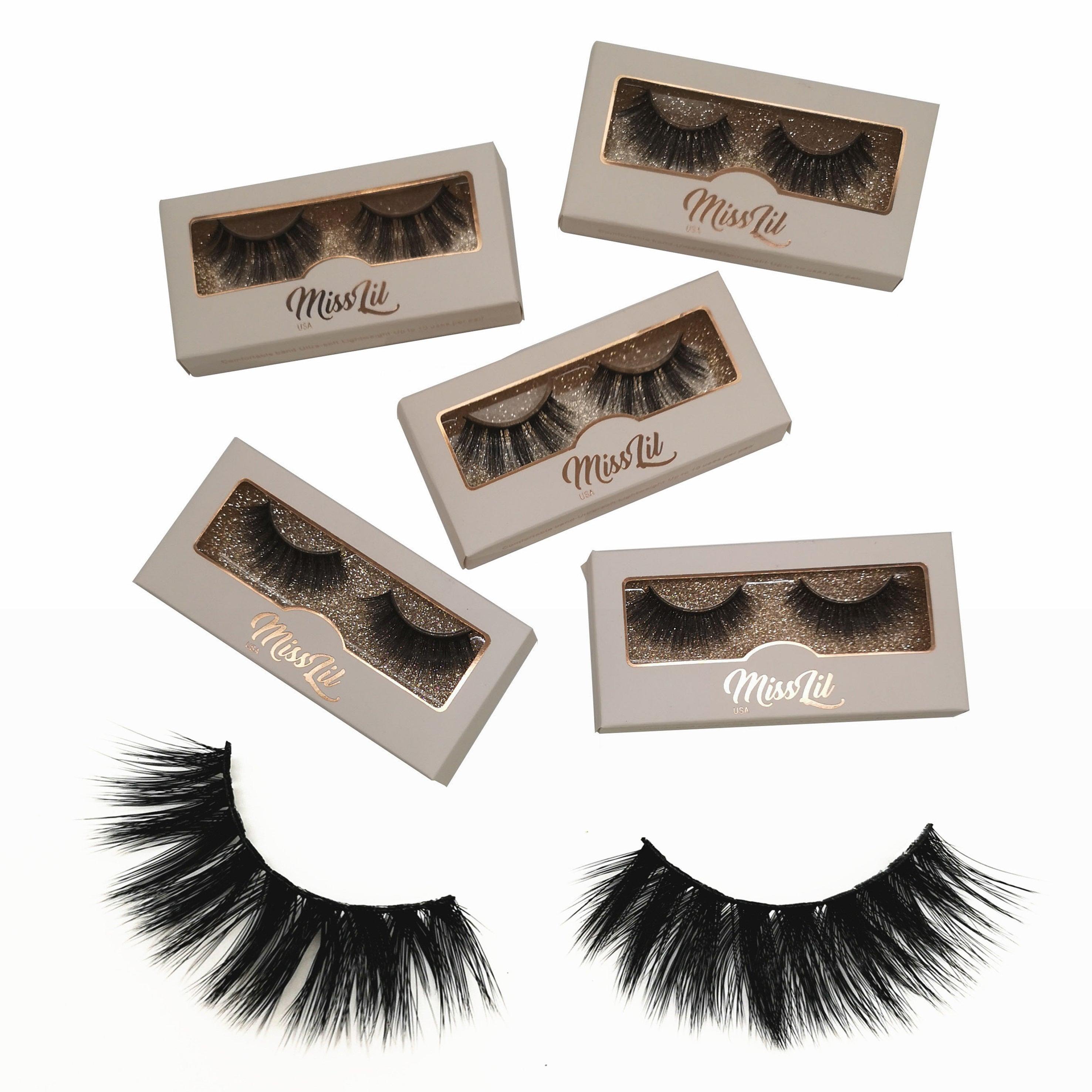 1 Pair Miss Lil USA Lashes #1 (Pack of 12) - Miss Lil USA Wholesale