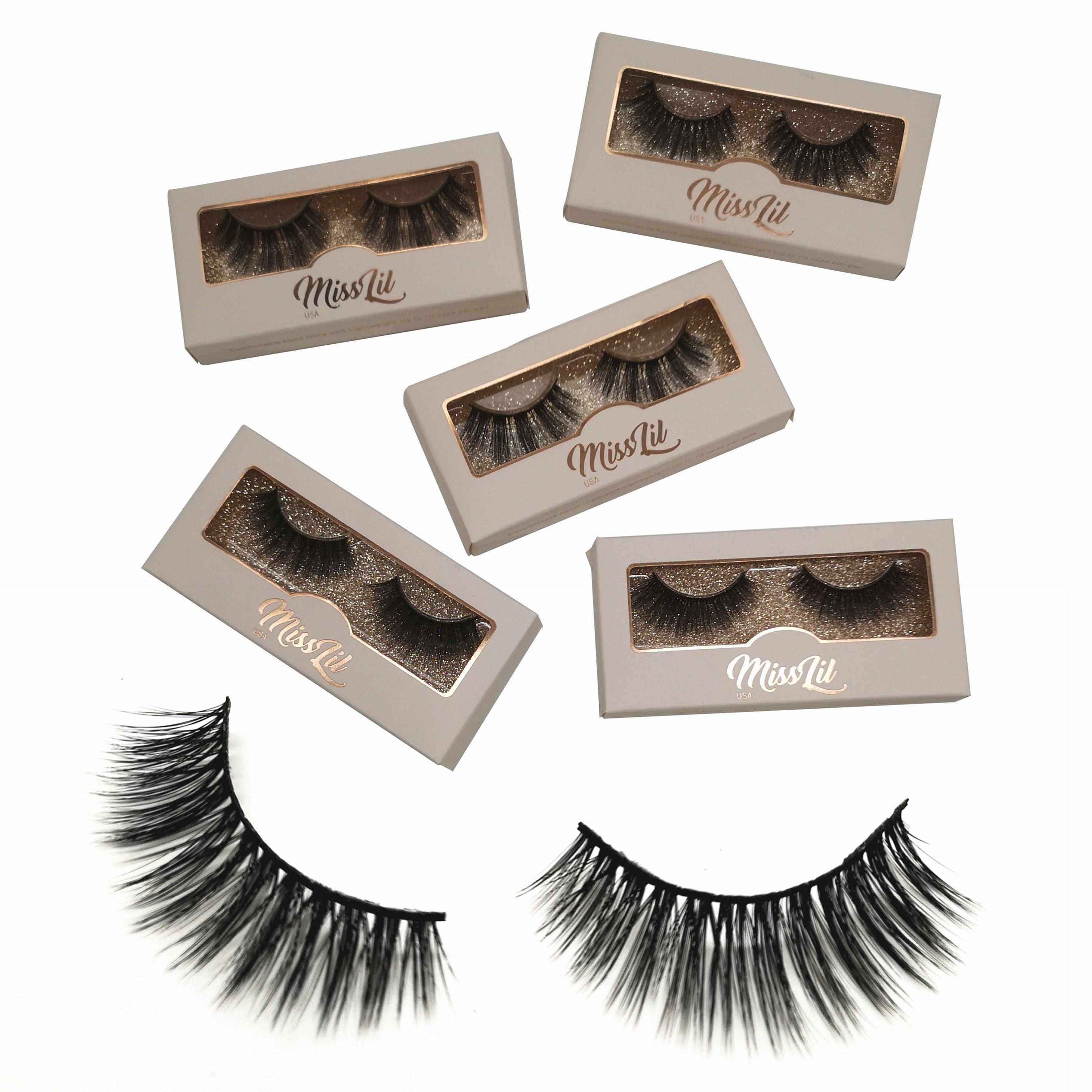 1 Pair Miss Lil USA Lashes #12 (Pack of 12) - Miss Lil USA Wholesale