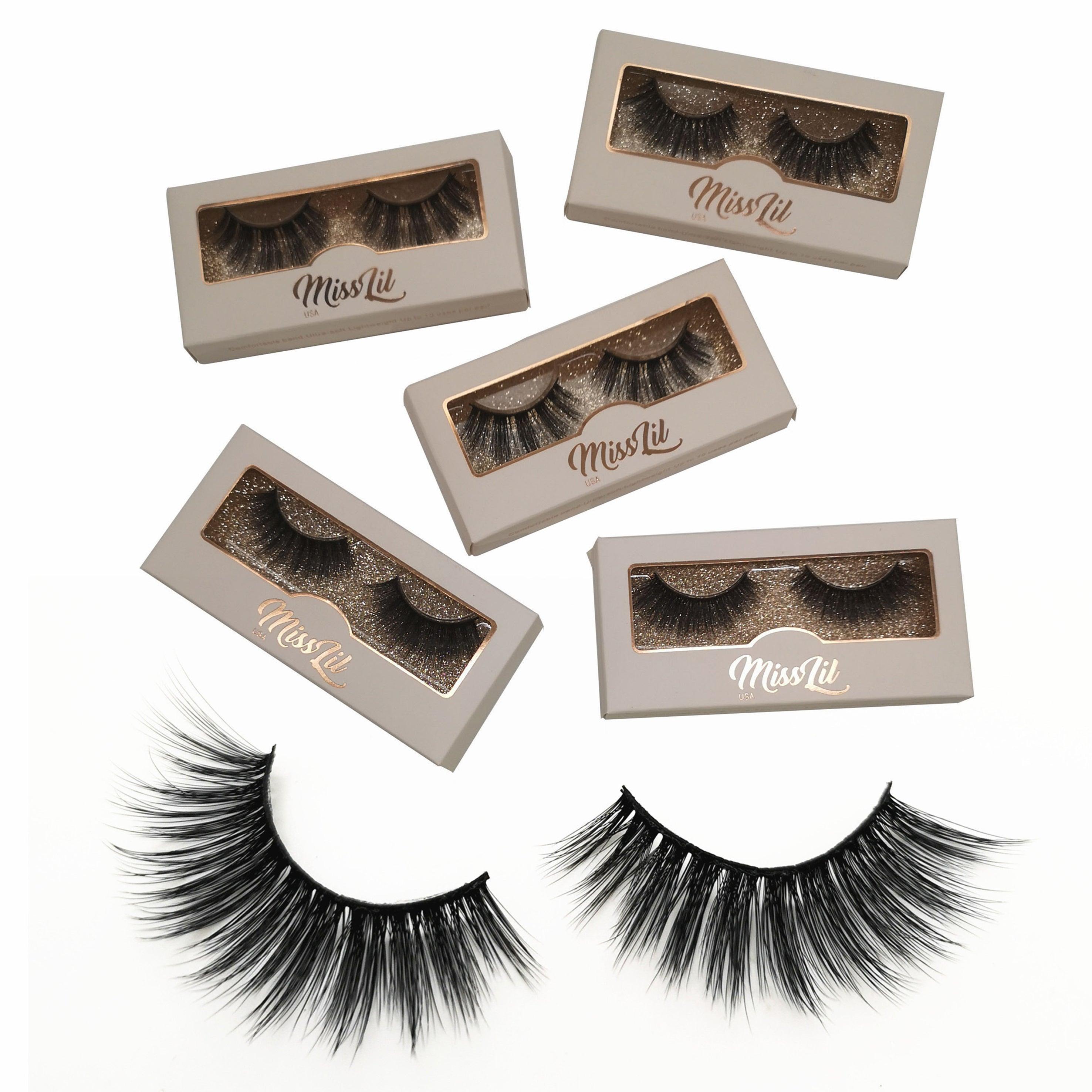 1 Pair Miss Lil USA Lashes #23 (Pack of 12) - Miss Lil USA Wholesale