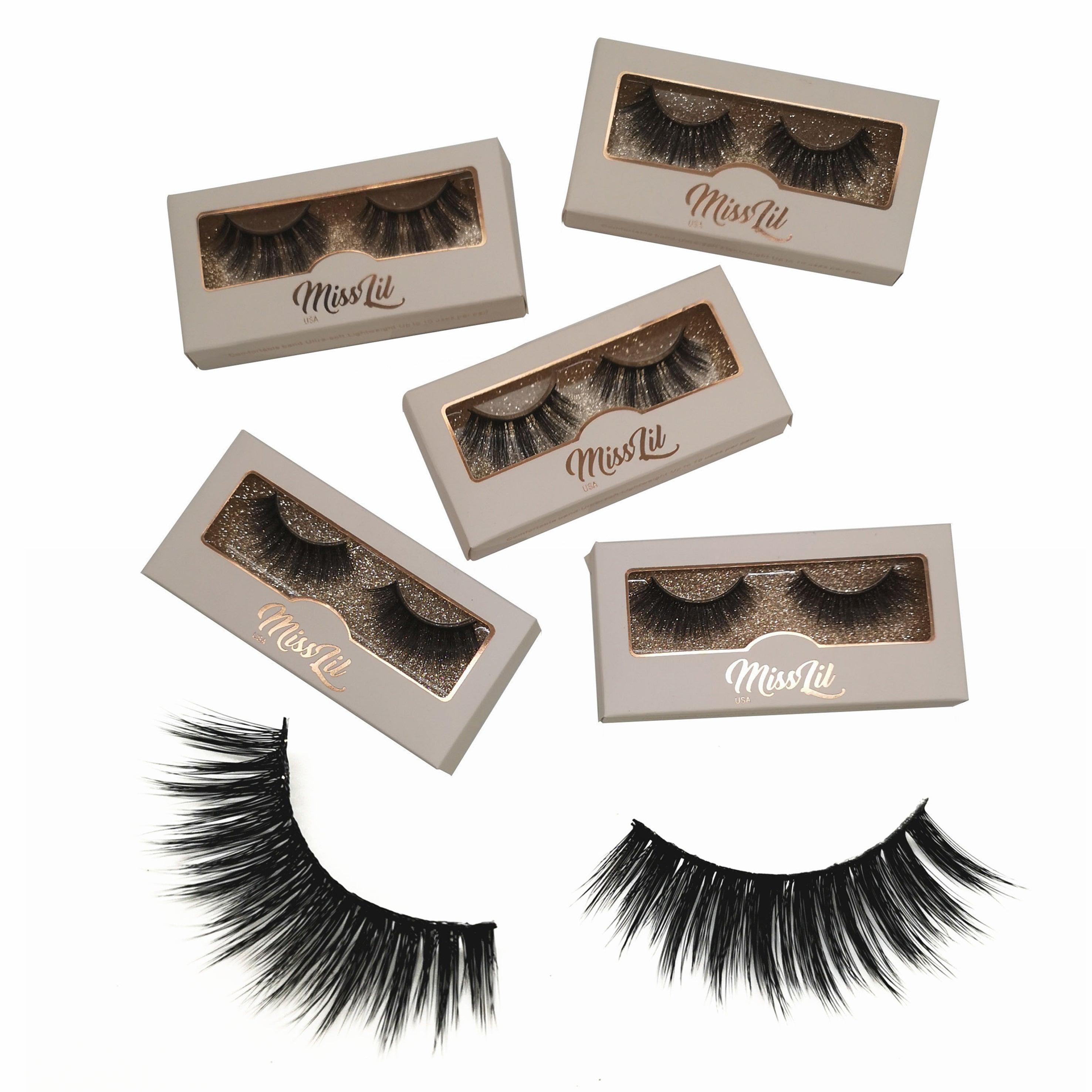 1 Pair Miss Lil USA Lashes #3 (Pack of 12) - Miss Lil USA Wholesale