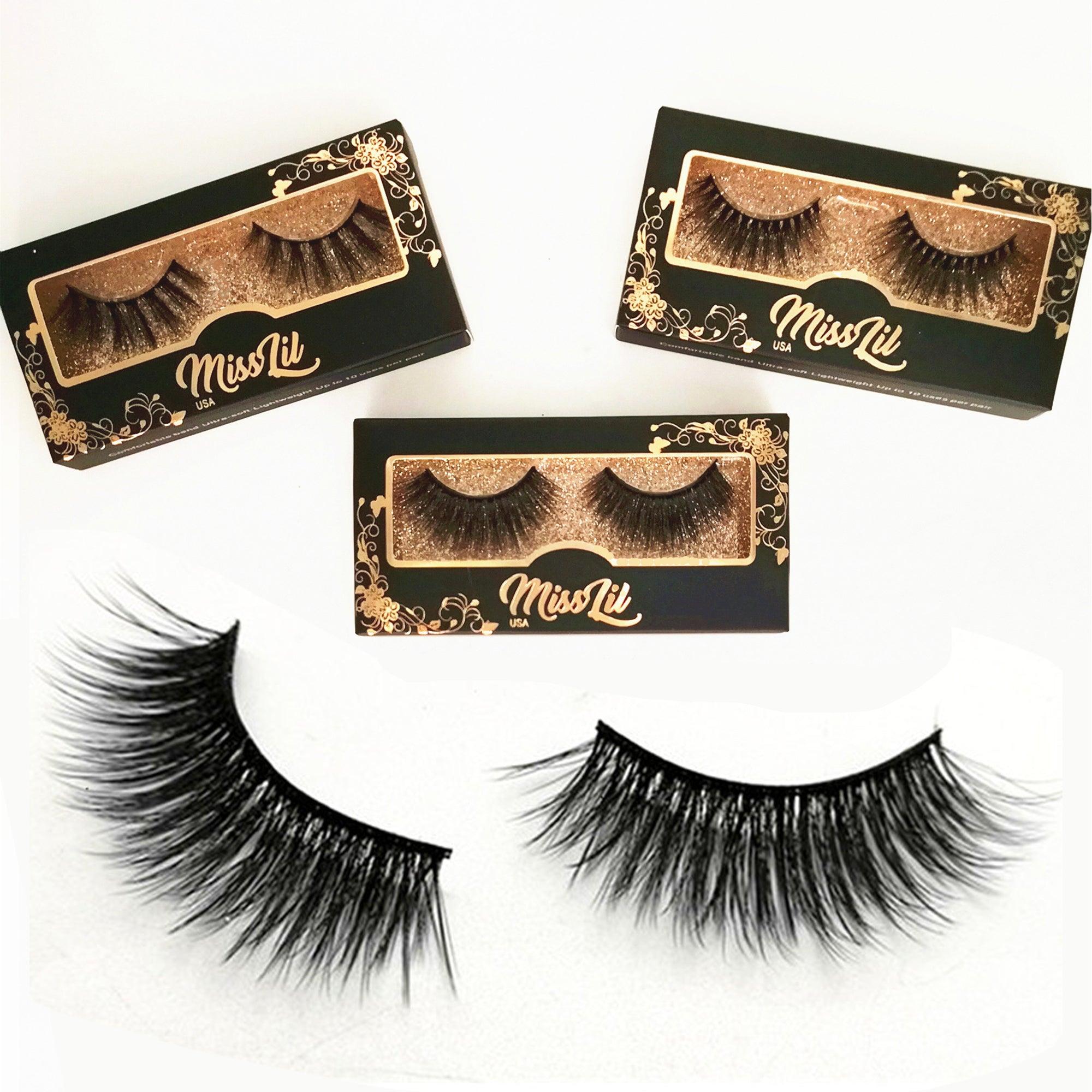 1-Pair Miss Lil USA Lashes #33 (Pack of 12) - Miss Lil USA Wholesale