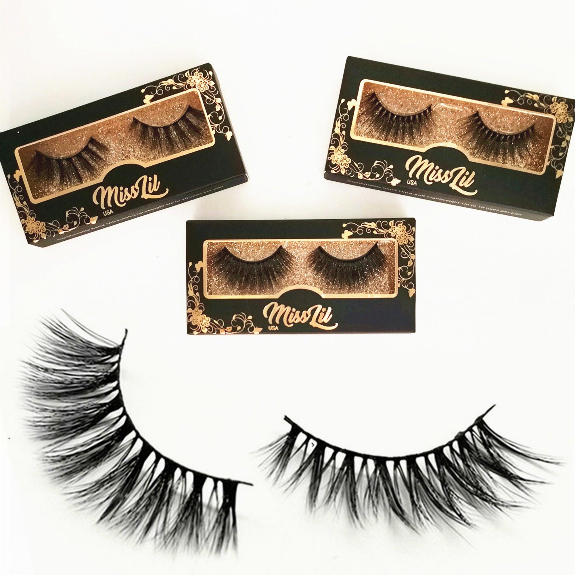 1-Pair Miss Lil USA Lashes #38 (Pack of 12) - Miss Lil USA Wholesale