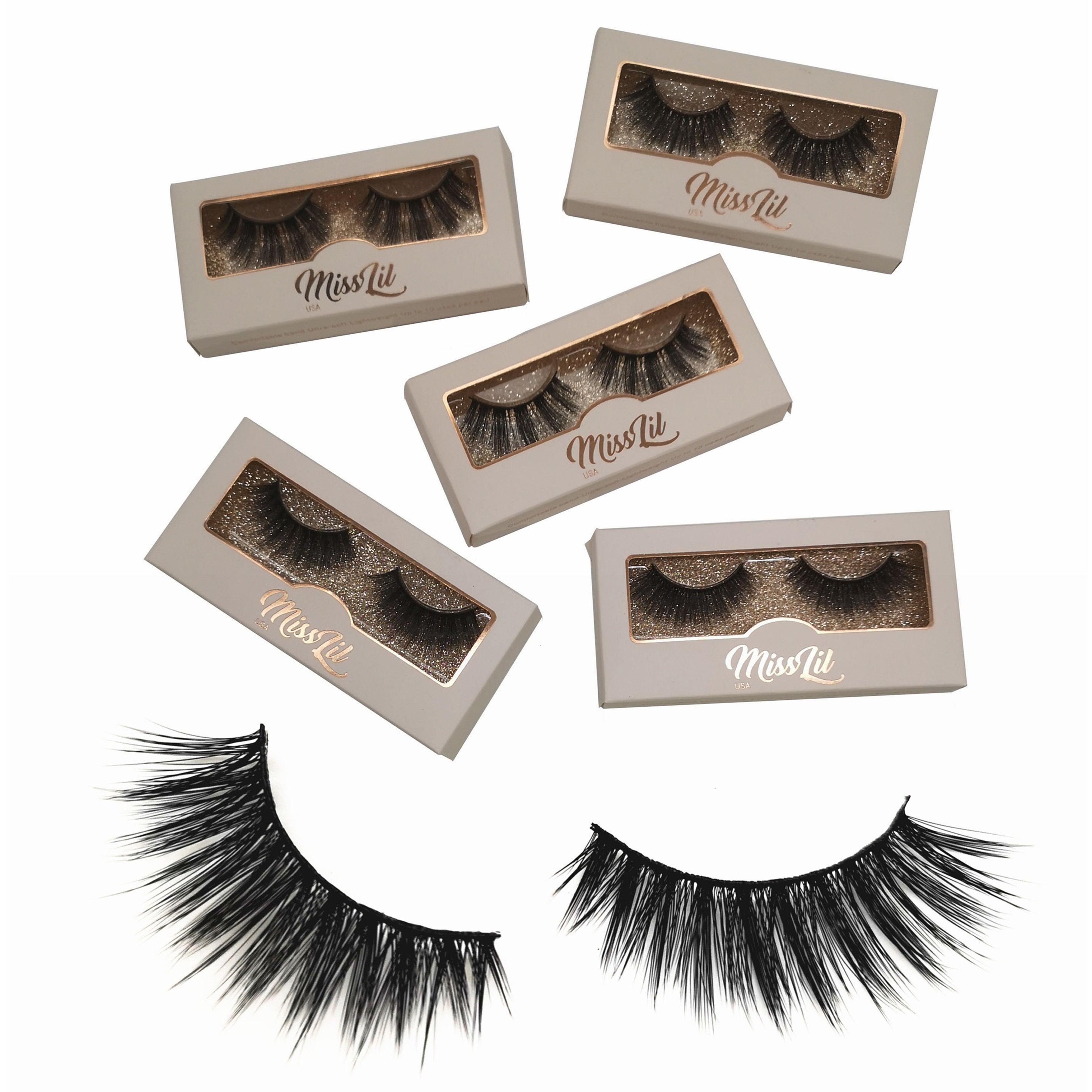 1 Pair Miss Lil USA Lashes #4 (Pack of 12) - Miss Lil USA Wholesale