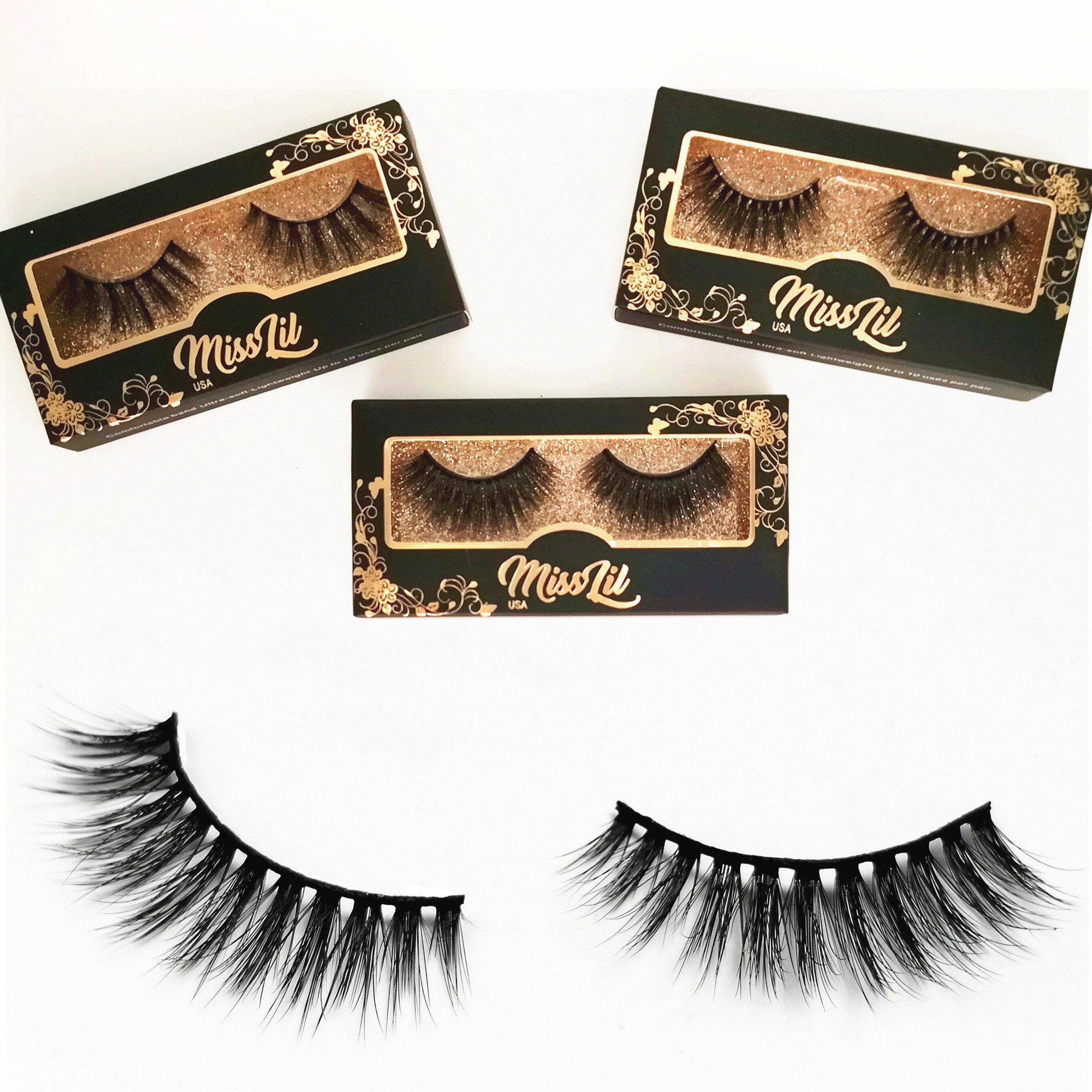 1-Pair Miss Lil USA Lashes #43 (Pack of 12) - Miss Lil USA Wholesale