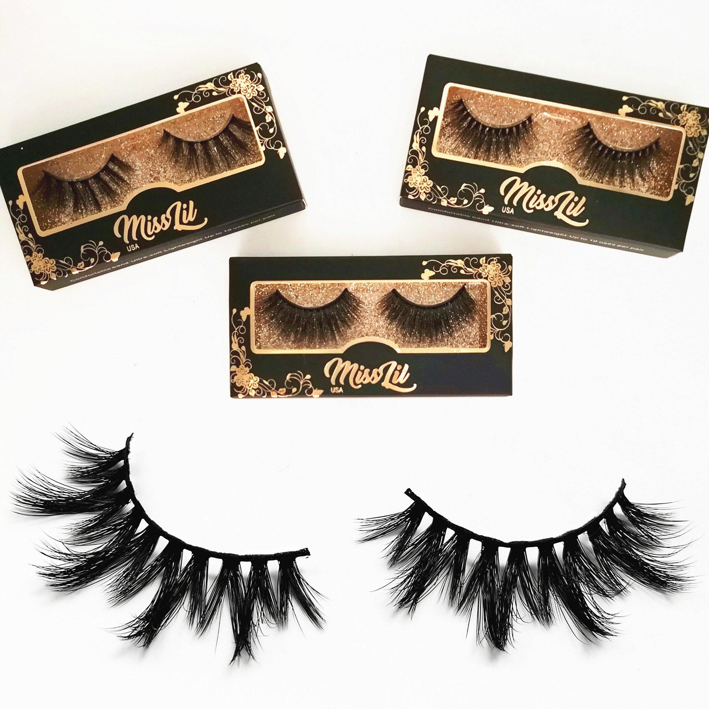 1-Pair Miss Lil USA Lashes #46 (Pack of 12) - Miss Lil USA Wholesale