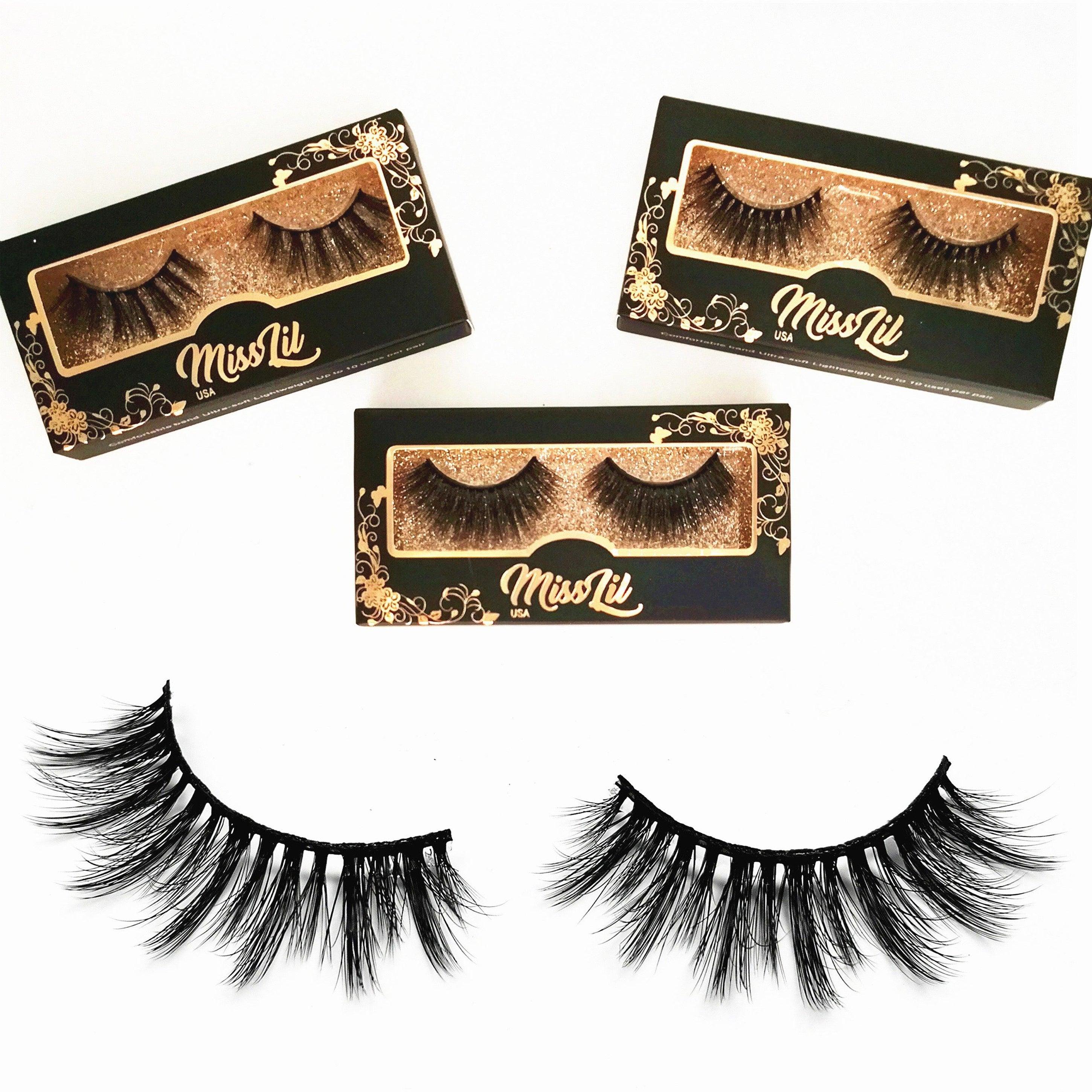 1-Pair Miss Lil USA Lashes #52 (Pack of 12) - Miss Lil USA Wholesale
