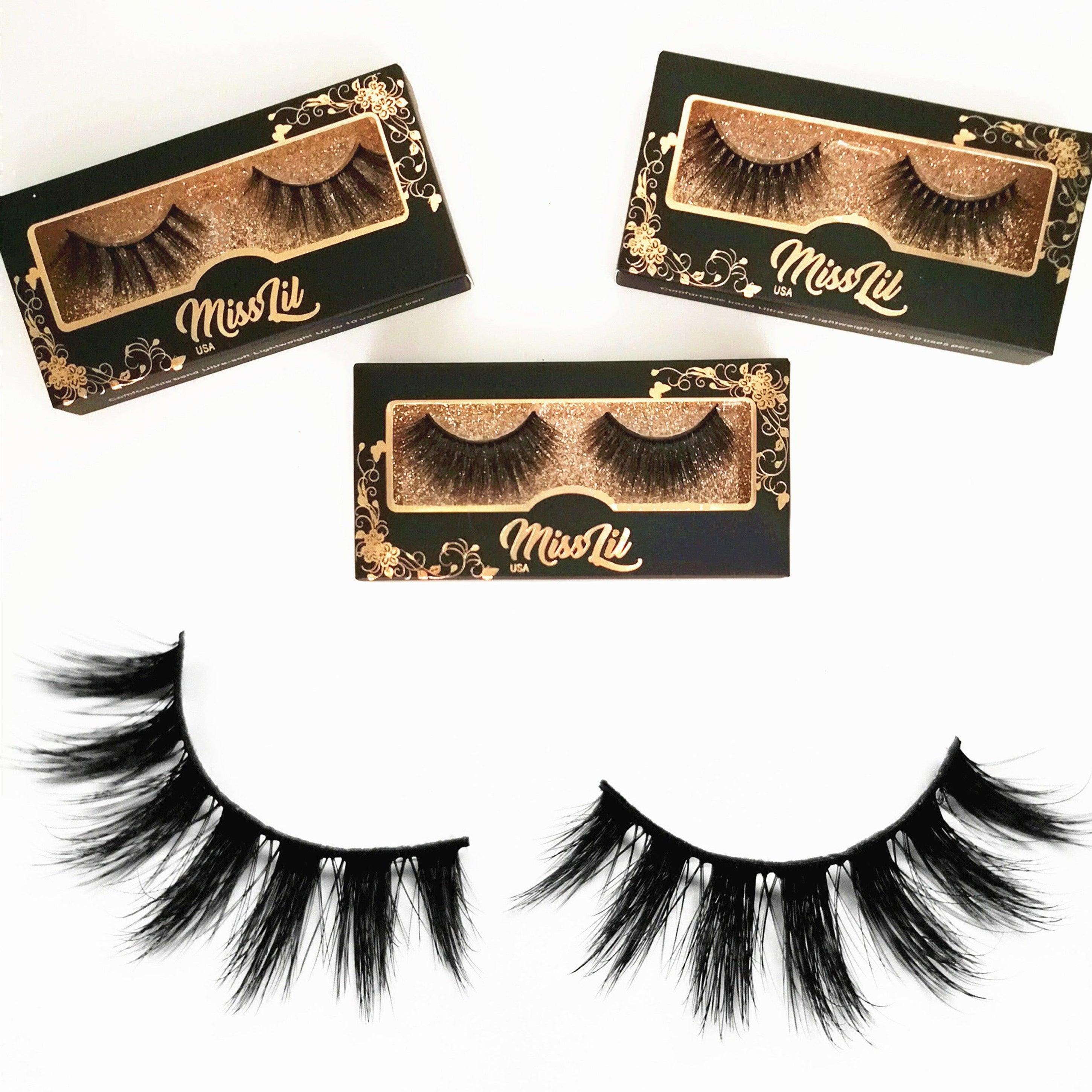 1-Pair Miss Lil USA Lashes #55 (Pack of 12) - Miss Lil USA Wholesale