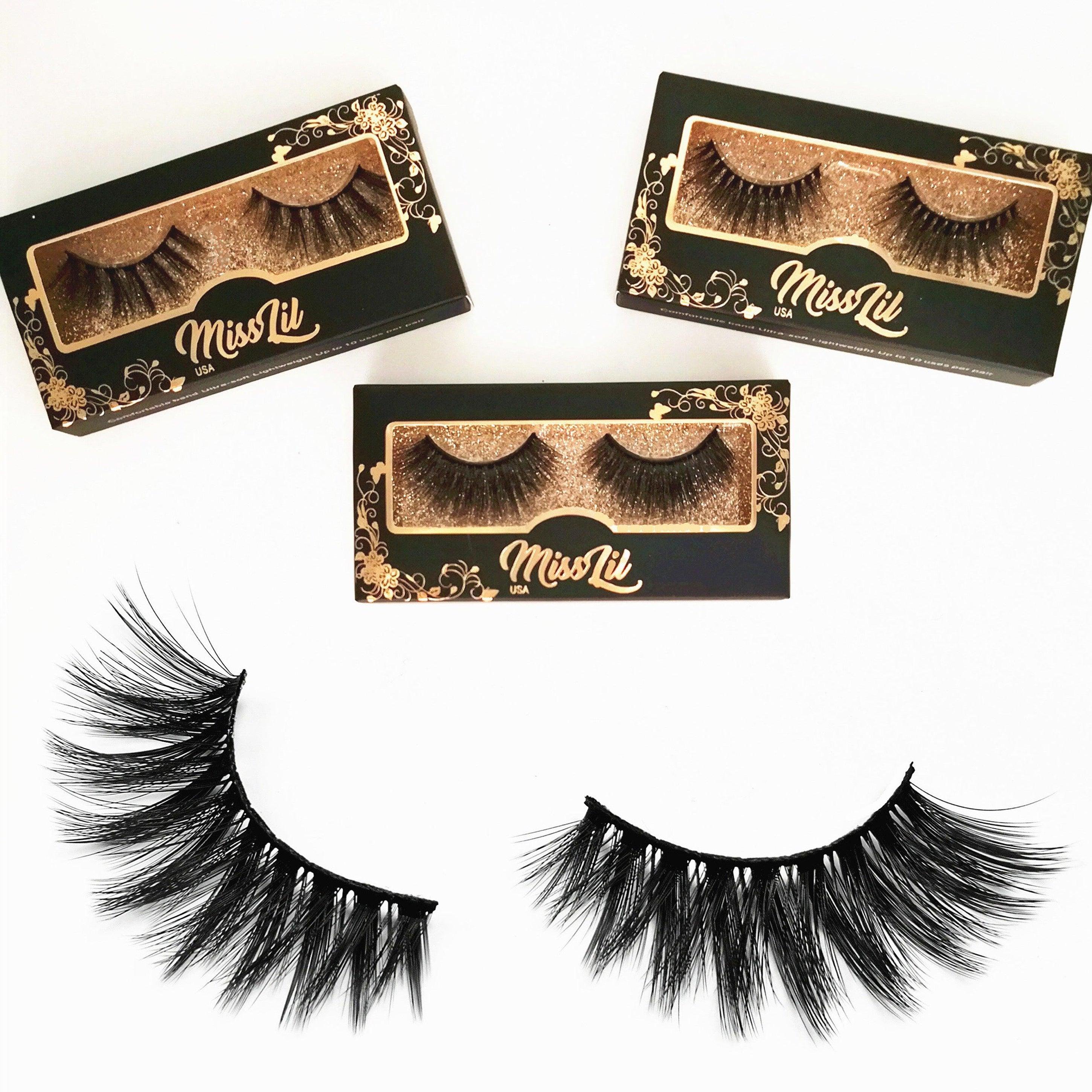 1-Pair Miss Lil USA Lashes #56 (Pack of 12) - Miss Lil USA Wholesale