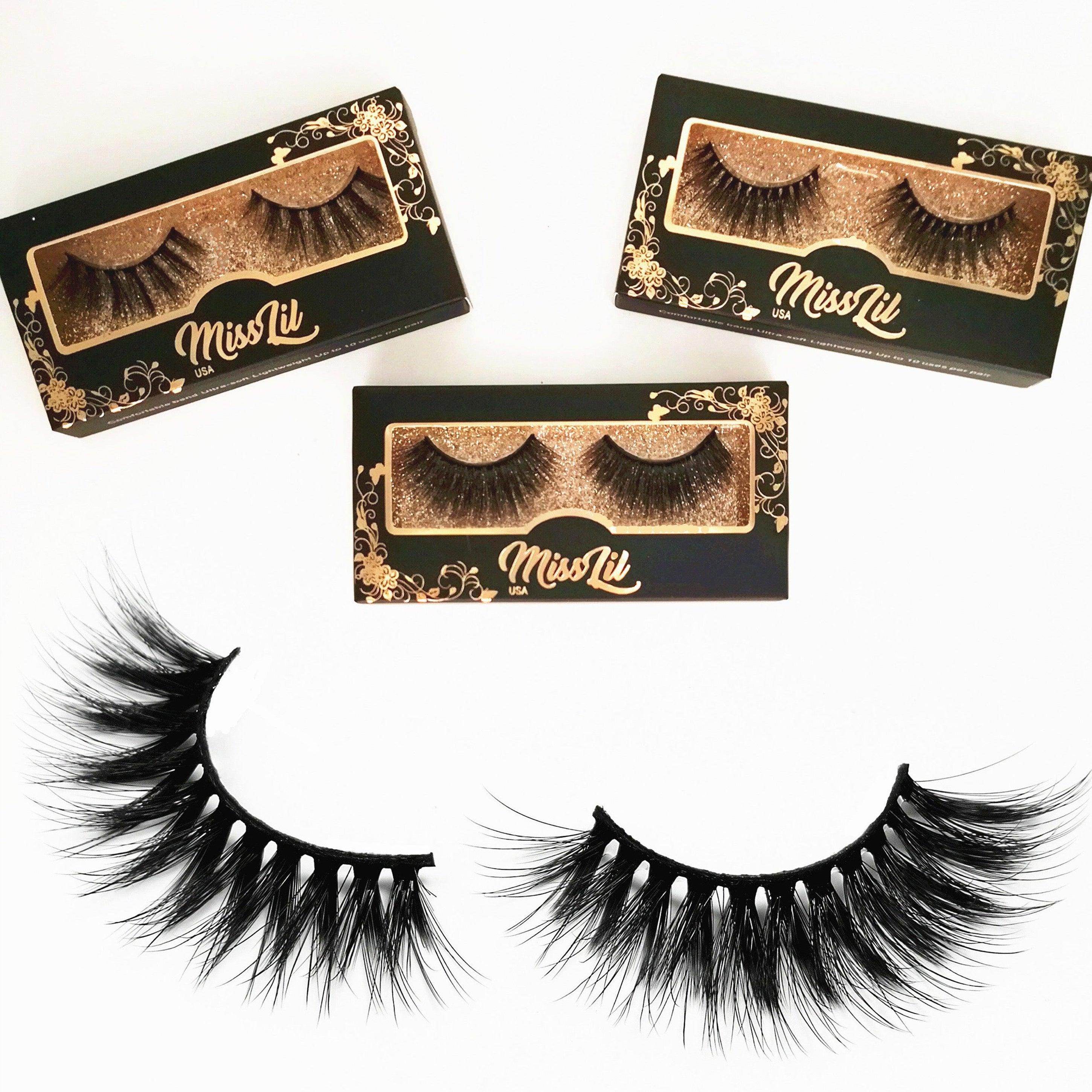 1-Pair Miss Lil USA Lashes #57 (Pack of 12) - Miss Lil USA Wholesale