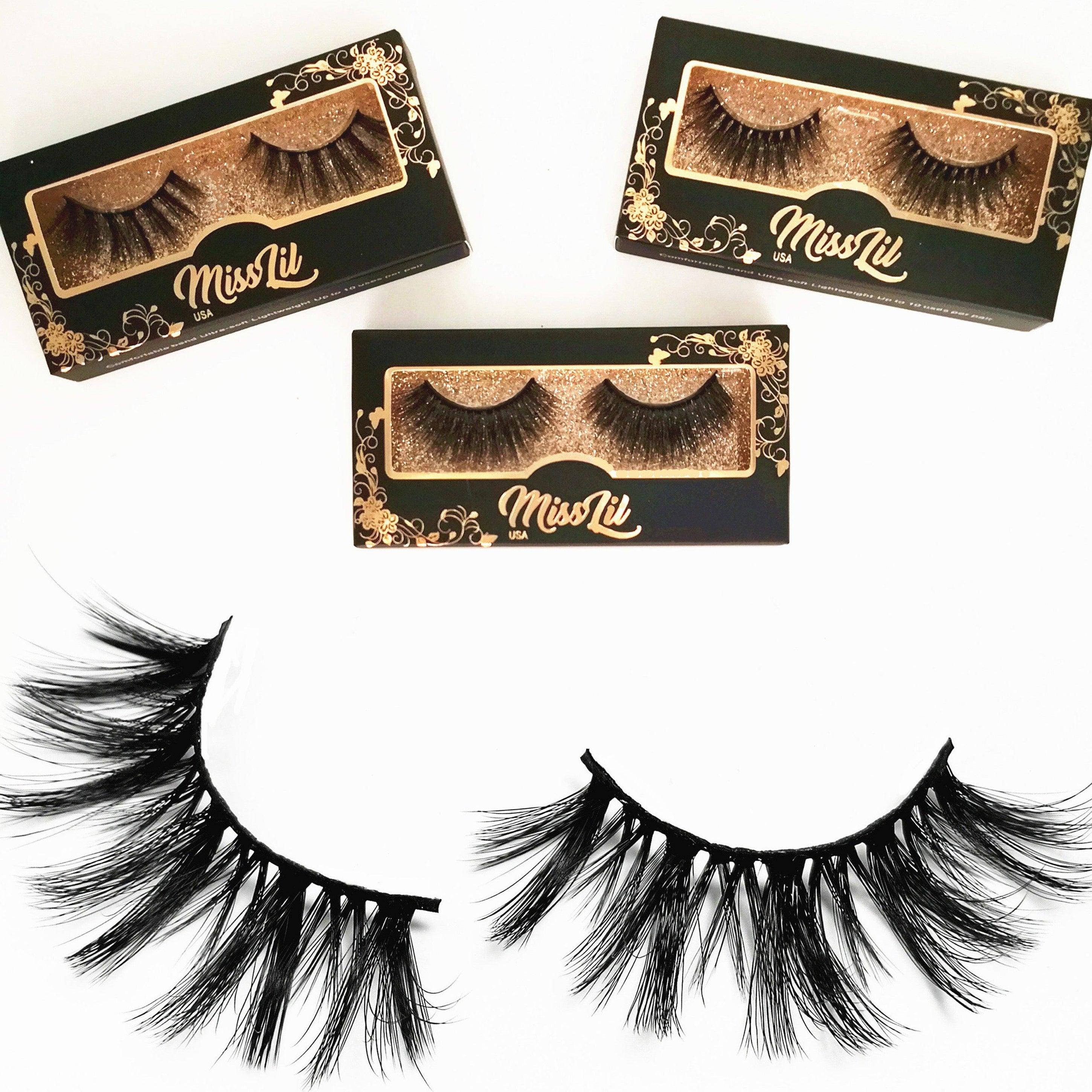 1-Pair Miss Lil USA Lashes #58 (Pack of 12) - Miss Lil USA Wholesale