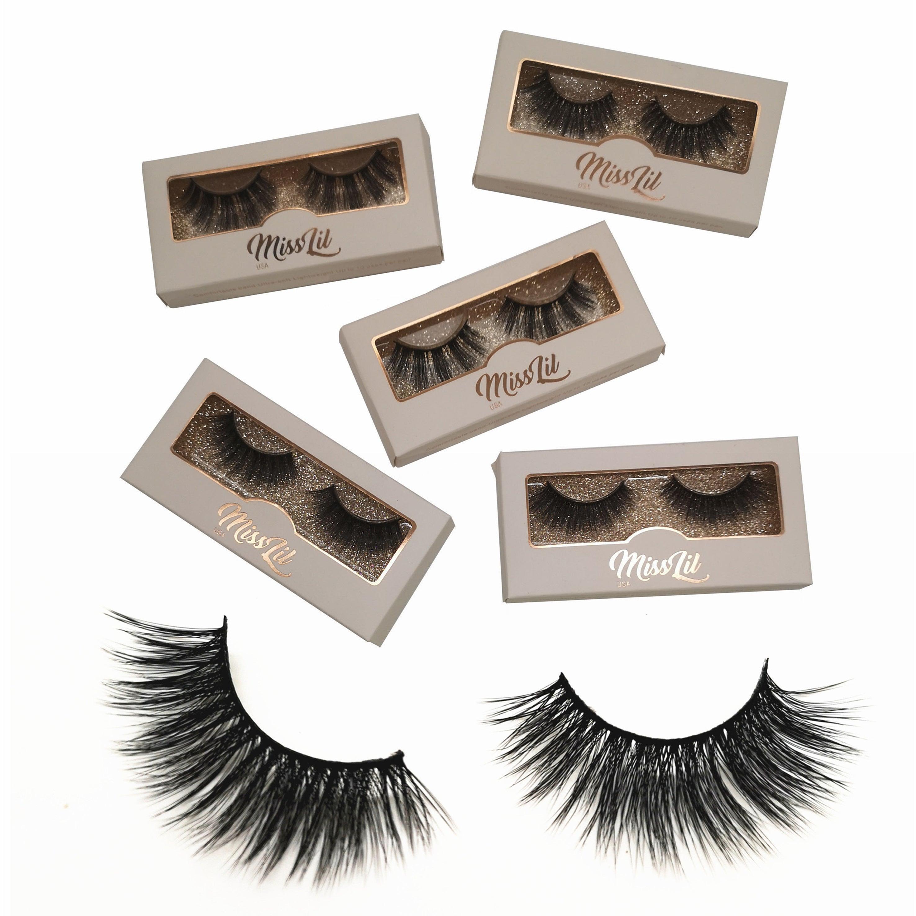 1 Pair Miss Lil USA Lashes #6 (Pack of 12) - Miss Lil USA Wholesale
