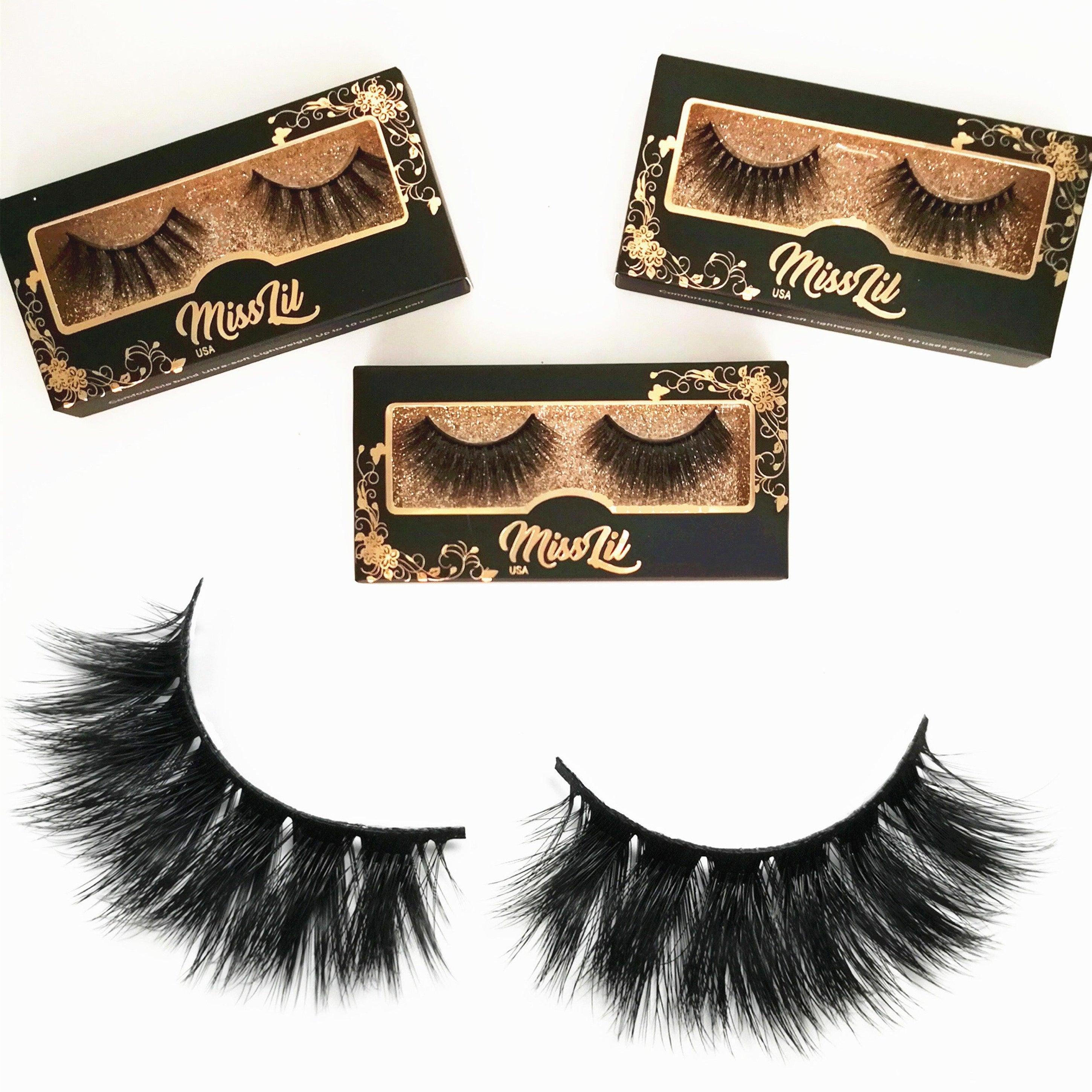 1-Pair Miss Lil USA Lashes #60 (Pack of 12) - Miss Lil USA Wholesale