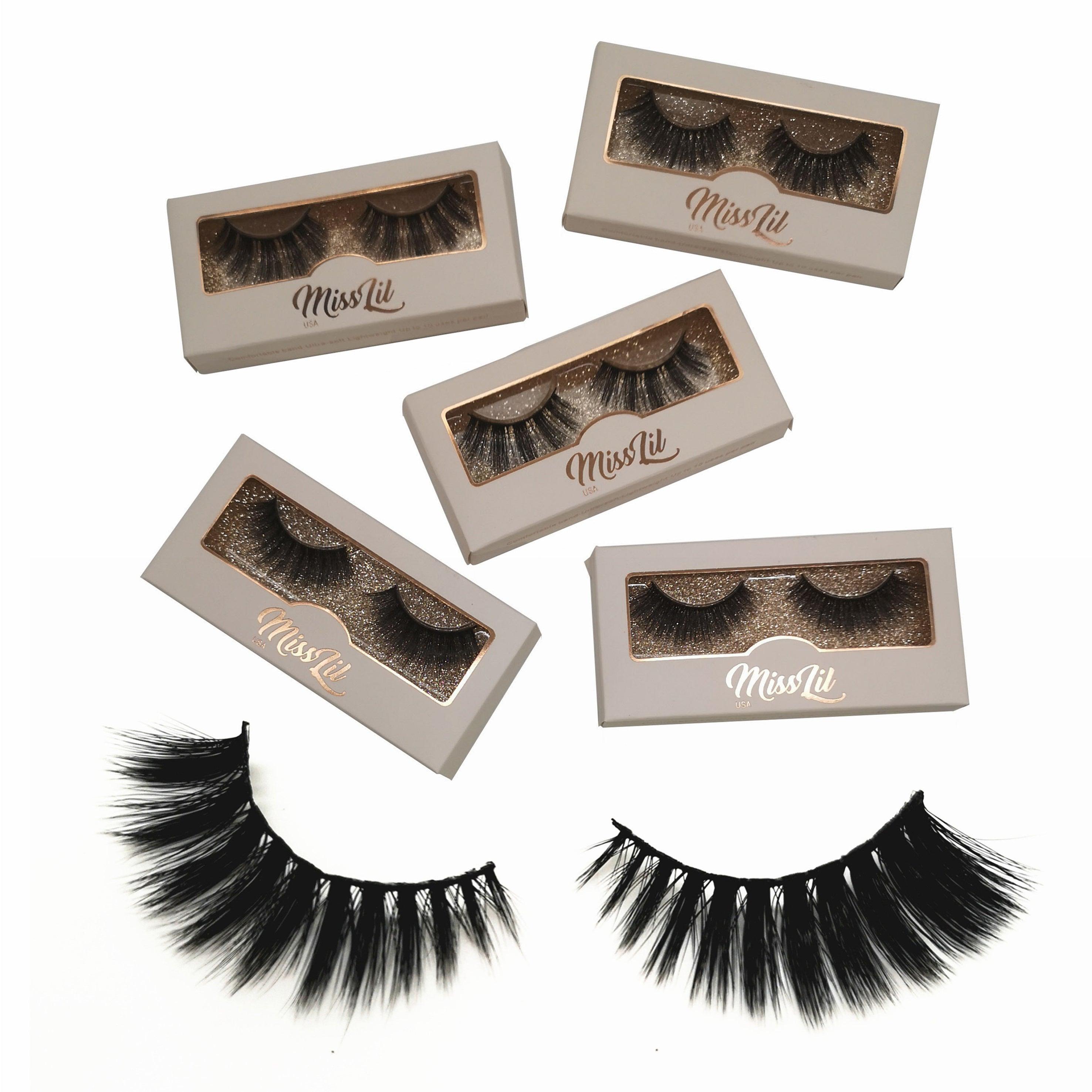 1 Pair Miss Lil USA Lashes #8 (Pack of 12) - Miss Lil USA Wholesale