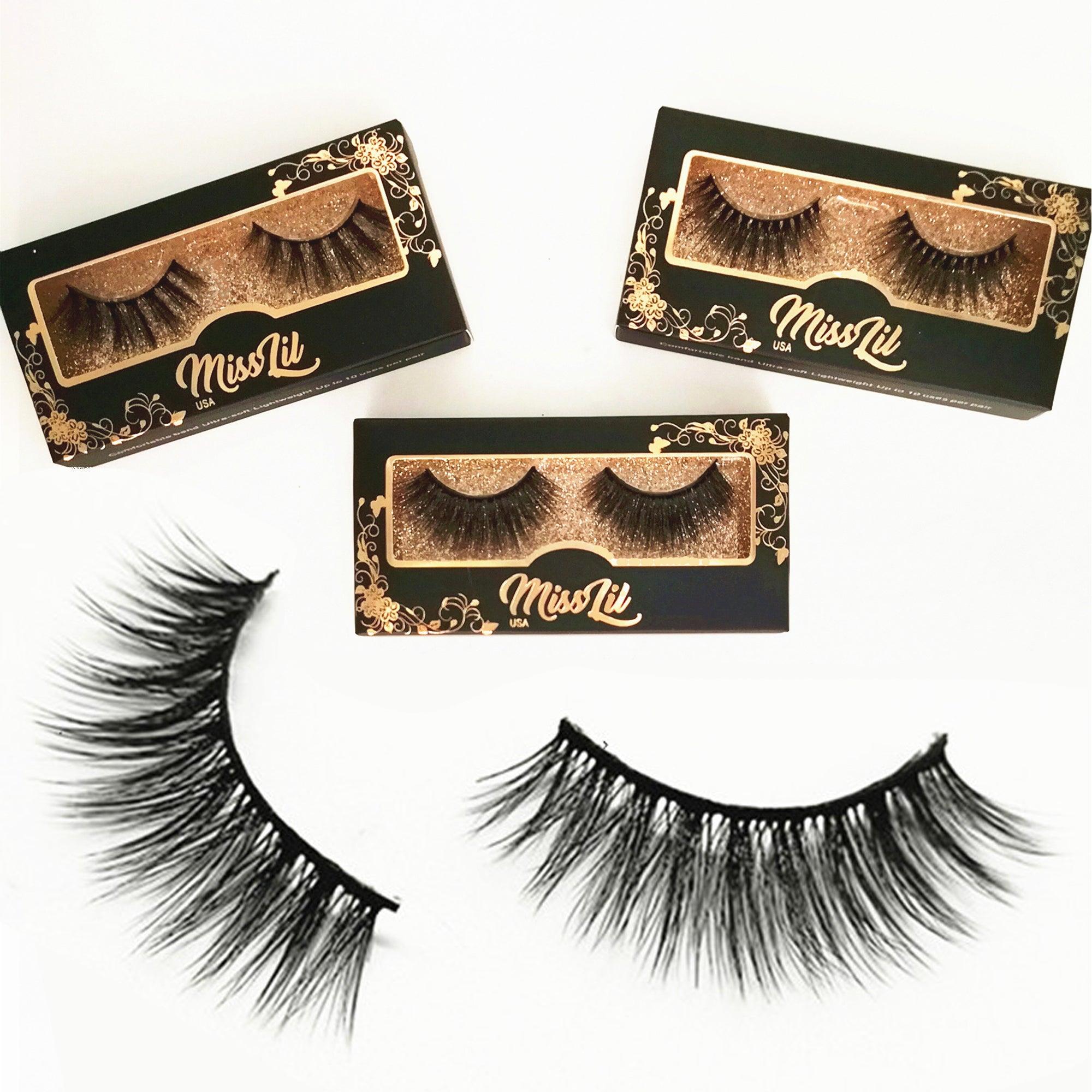 1-Pair Miss Lil USA Lashes #23 (Pack of 12) - Miss Lil USA Wholesale