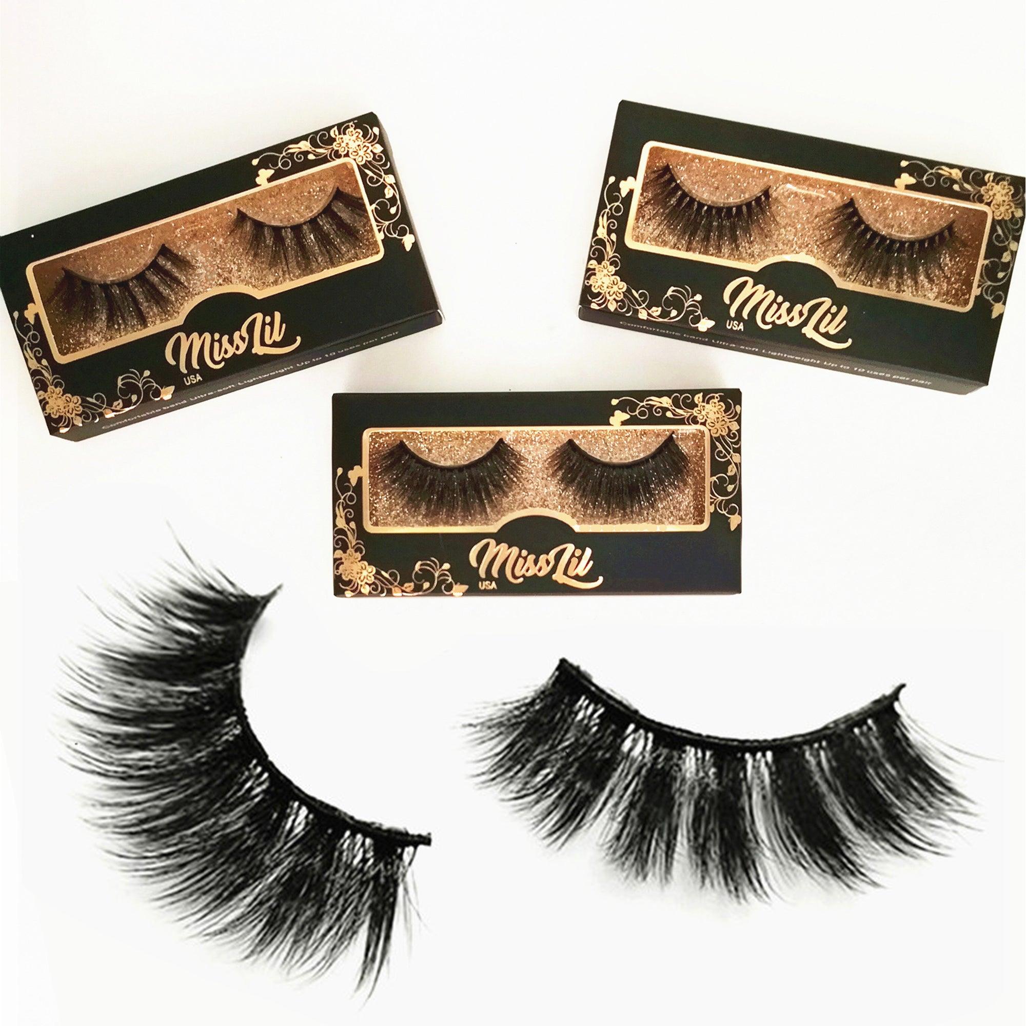 1-Pair Miss Lil USA Lashes #24 (Pack of 12) - Miss Lil USA Wholesale