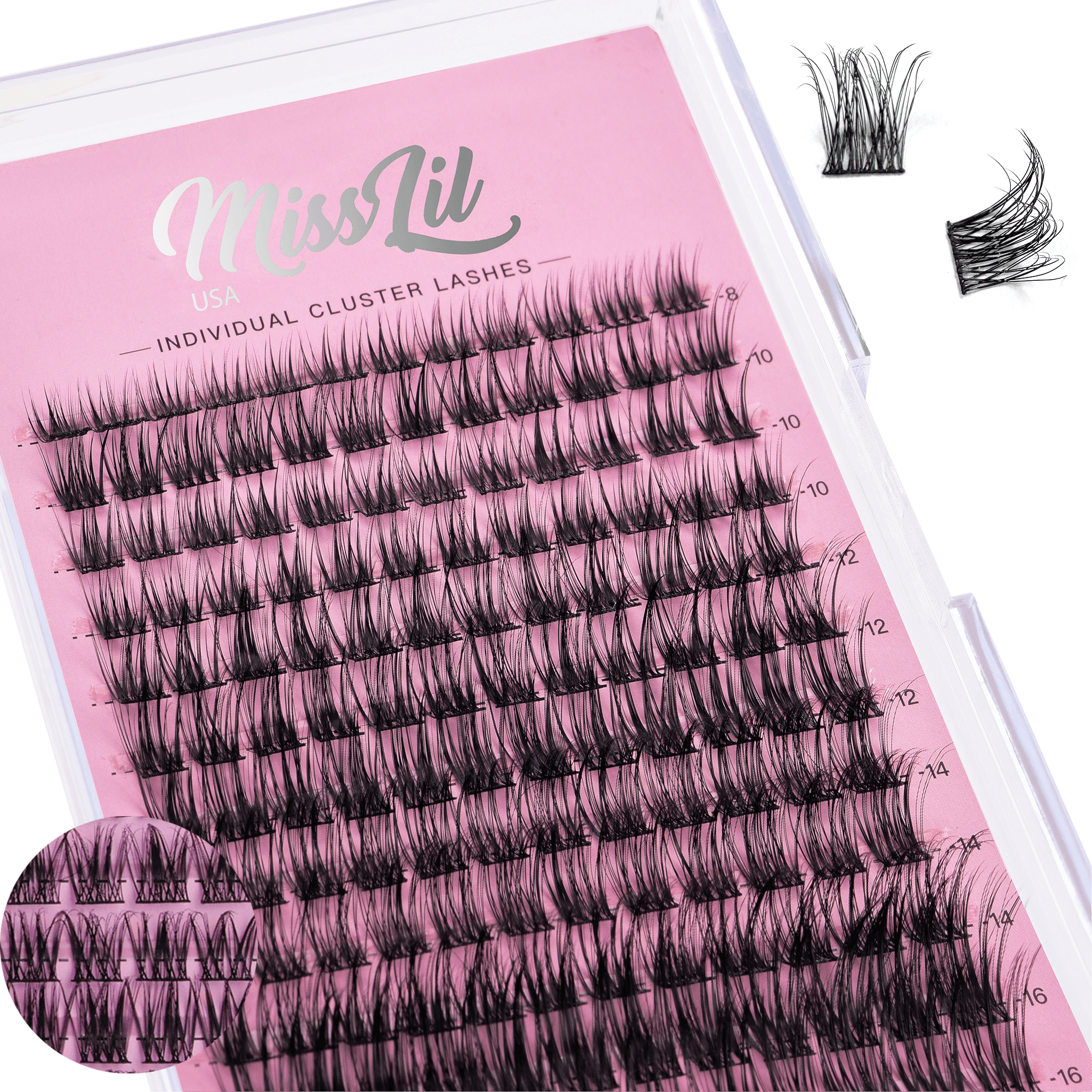 DIY Cluster Lashes AD-12 (Mixed Tray) - Miss Lil USA Wholesale