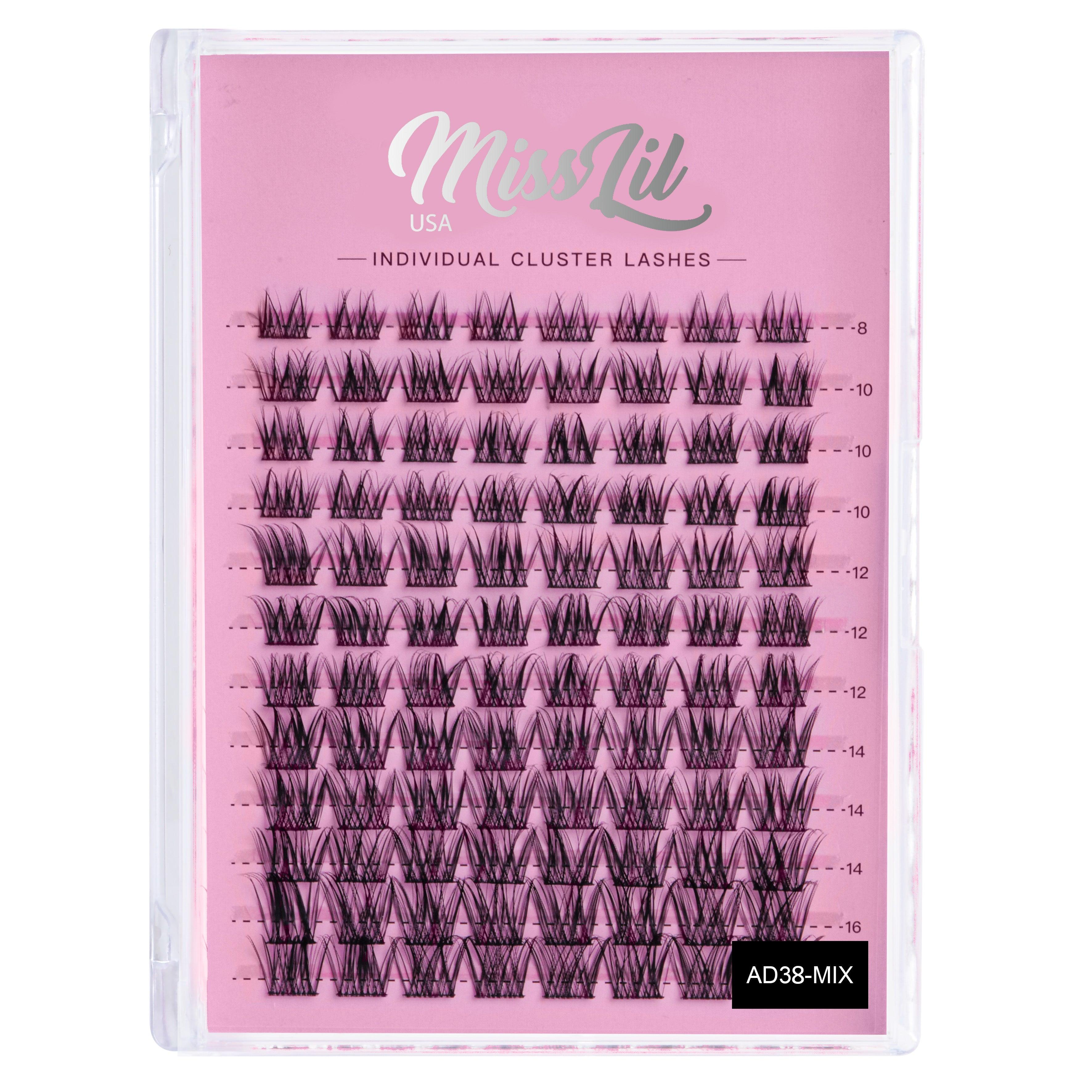 DIY Individual Cluster Lashes AD-38 (Large Mixed Tray) - Miss Lil USA Wholesale