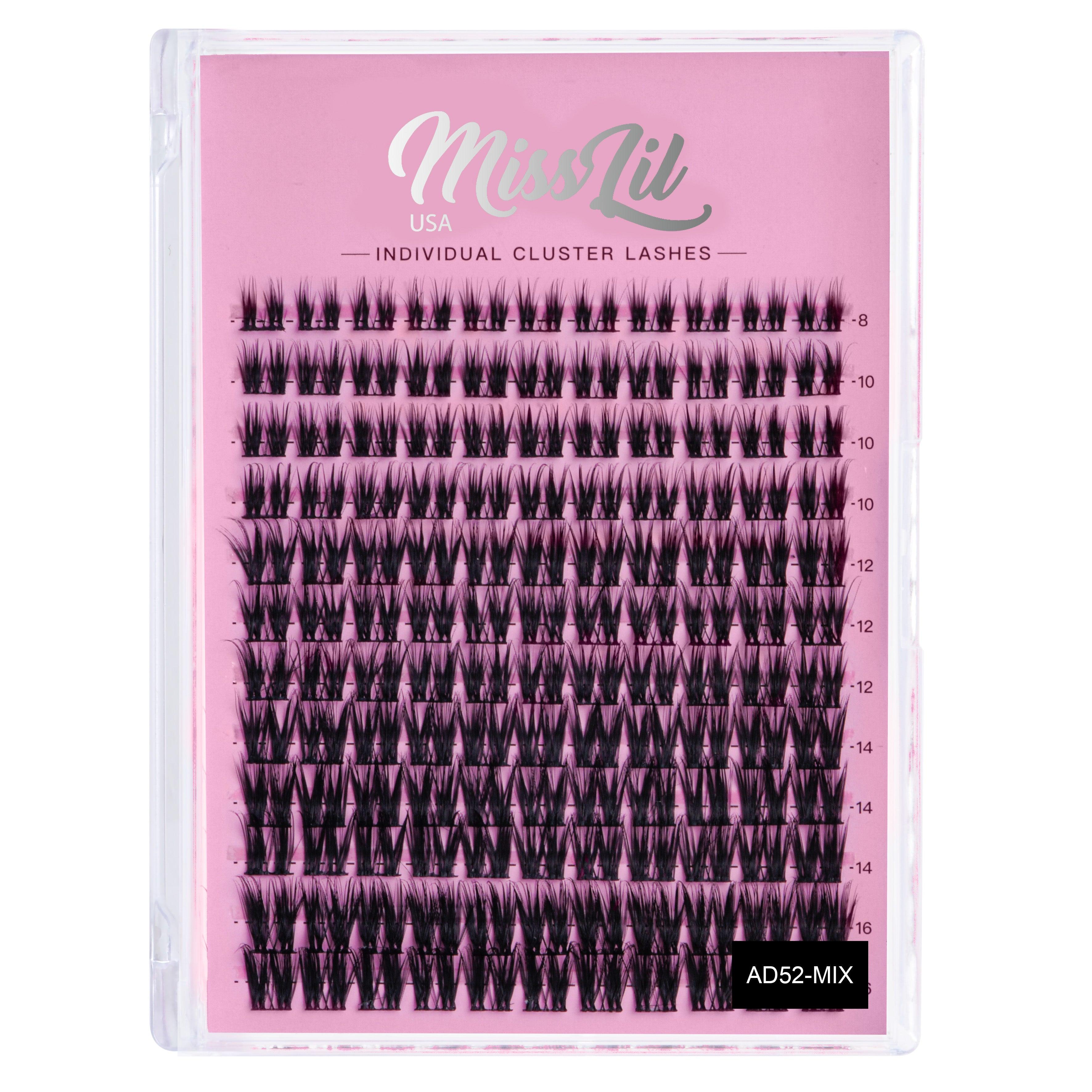 DIY Individual Cluster lashes AD-52 (Large Mixed Tray) - Miss Lil USA Wholesale