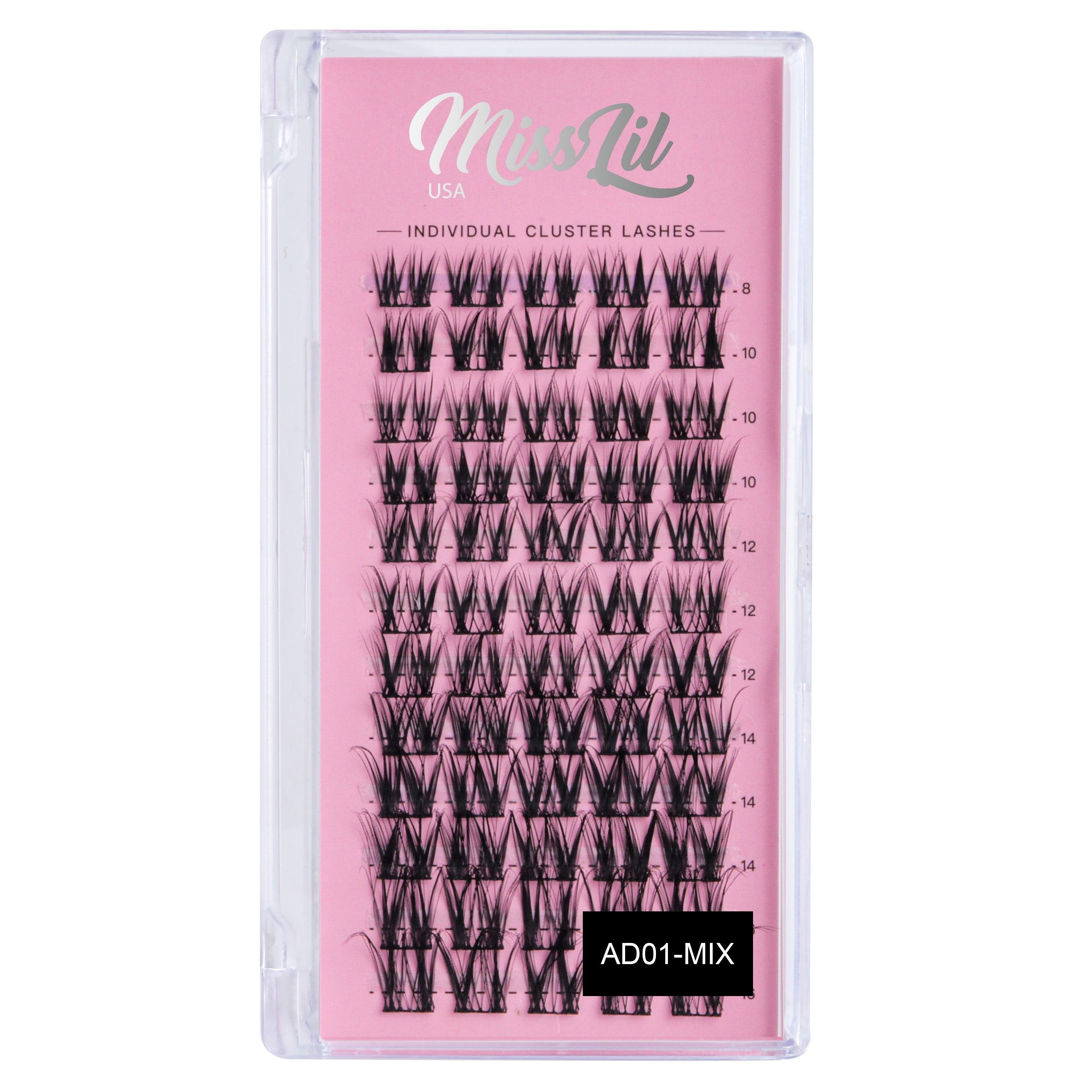 DIY Cluster Lashes AD-01 MIX Tray Small - Miss Lil USA Wholesale