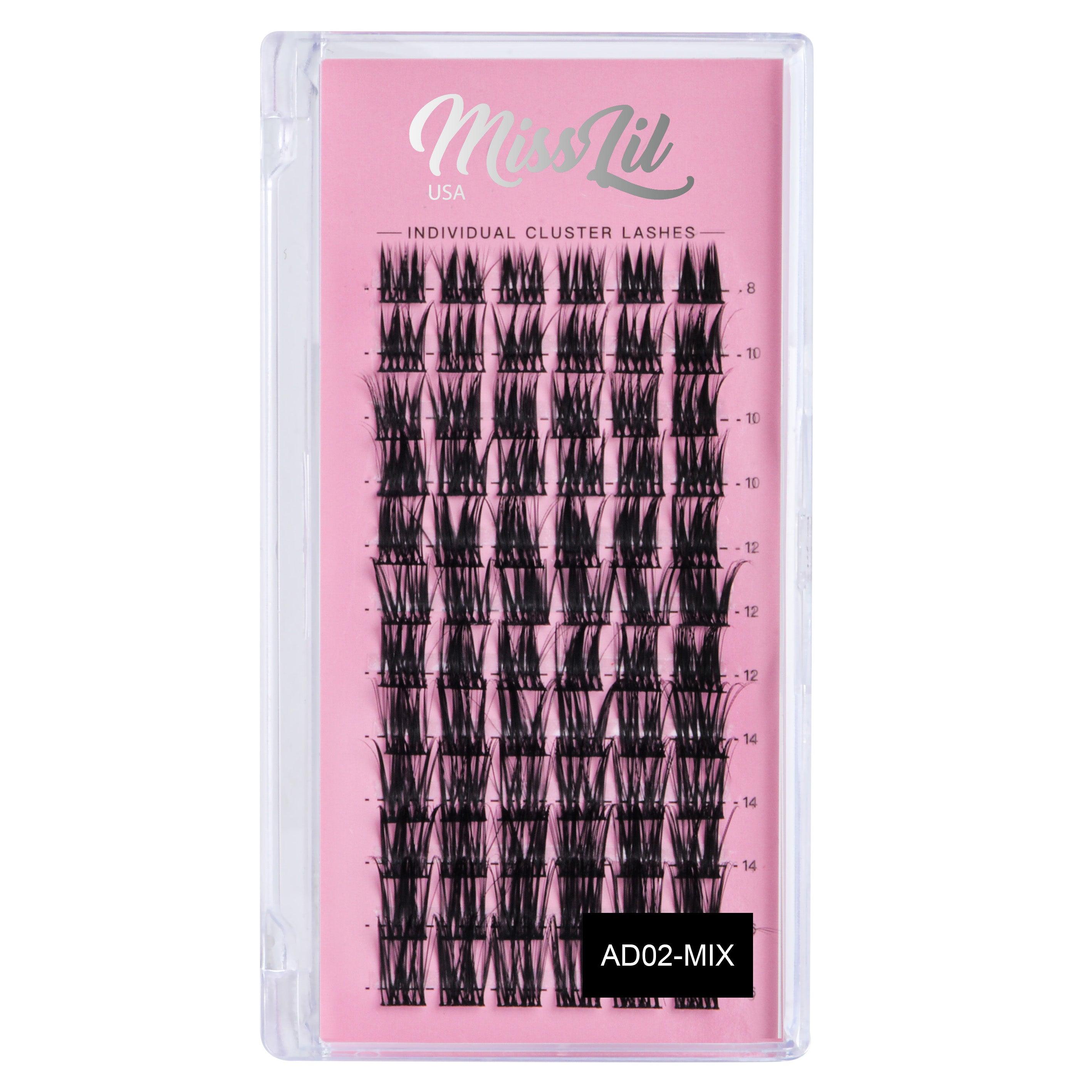 DIY Individual Cluster Lashes AD-02 MIX tray Small - Miss Lil USA Wholesale