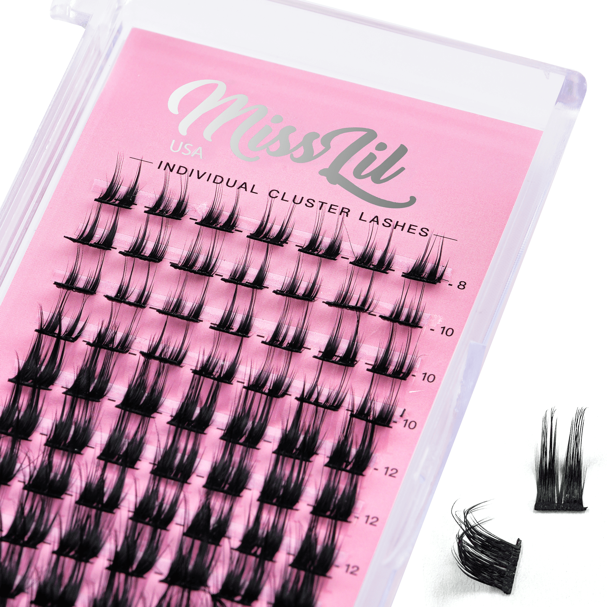 Individual Cluster Lashes AD-03 Small MIX Tray - Miss Lil USA Wholesale