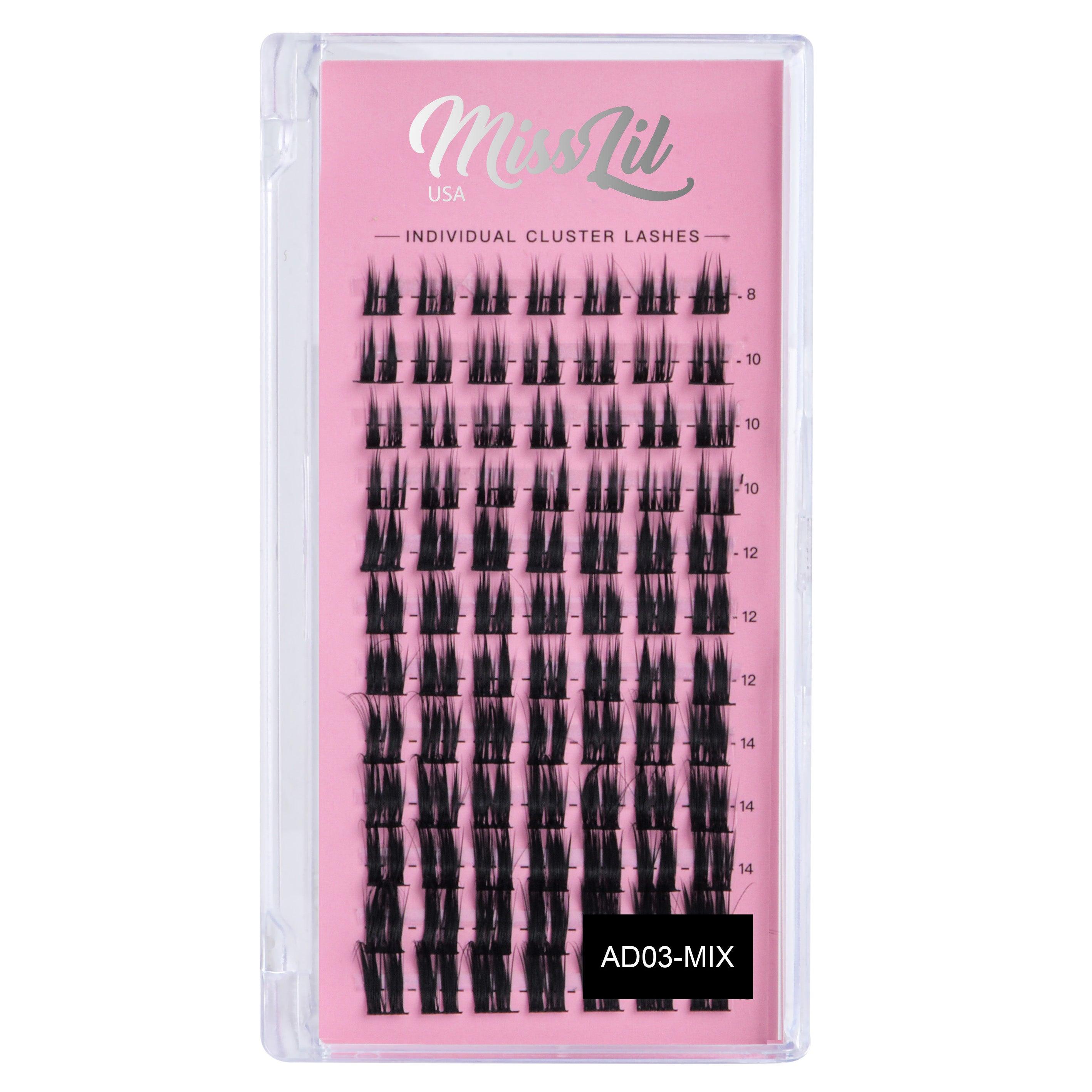 DIY Individual Cluster Lashes AD-03 Small MIX - Miss Lil USA Wholesale